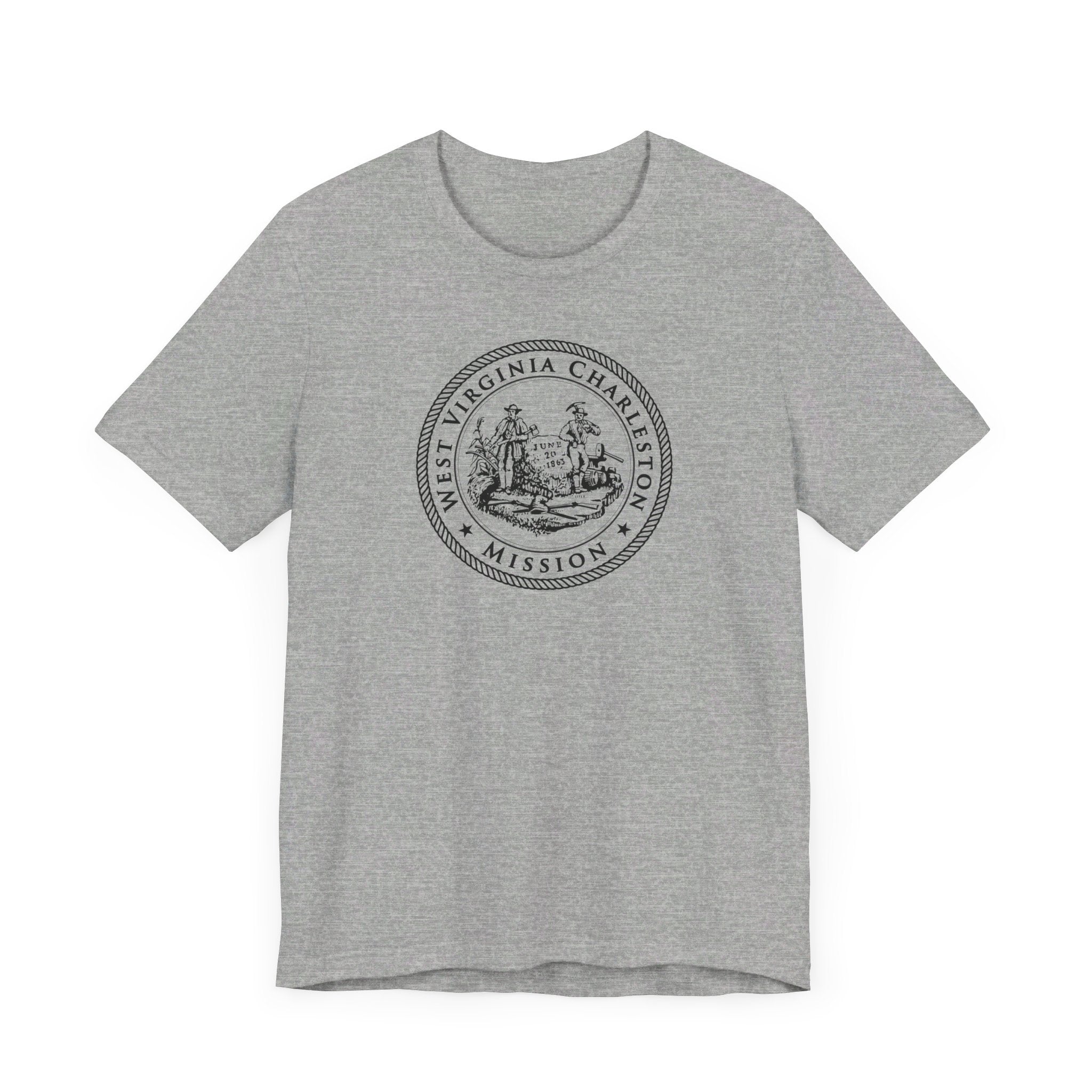 West Virginia Charleston Mission Circular Monochrome Logo T-Shirt - Mission Wishlist - LDS Missionary Gift Store