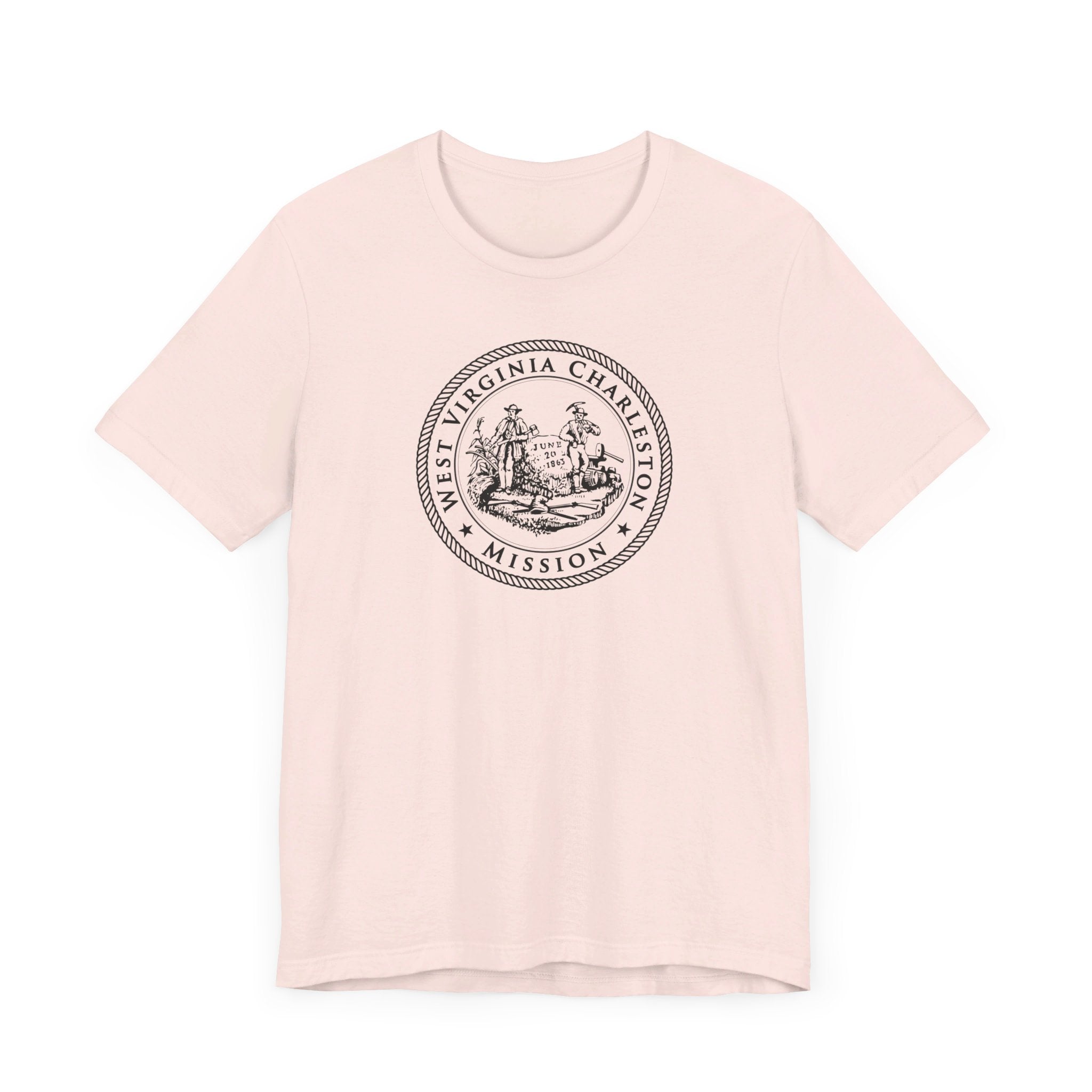 West Virginia Charleston Mission Circular Monochrome Logo T-Shirt - Mission Wishlist - LDS Missionary Gift Store