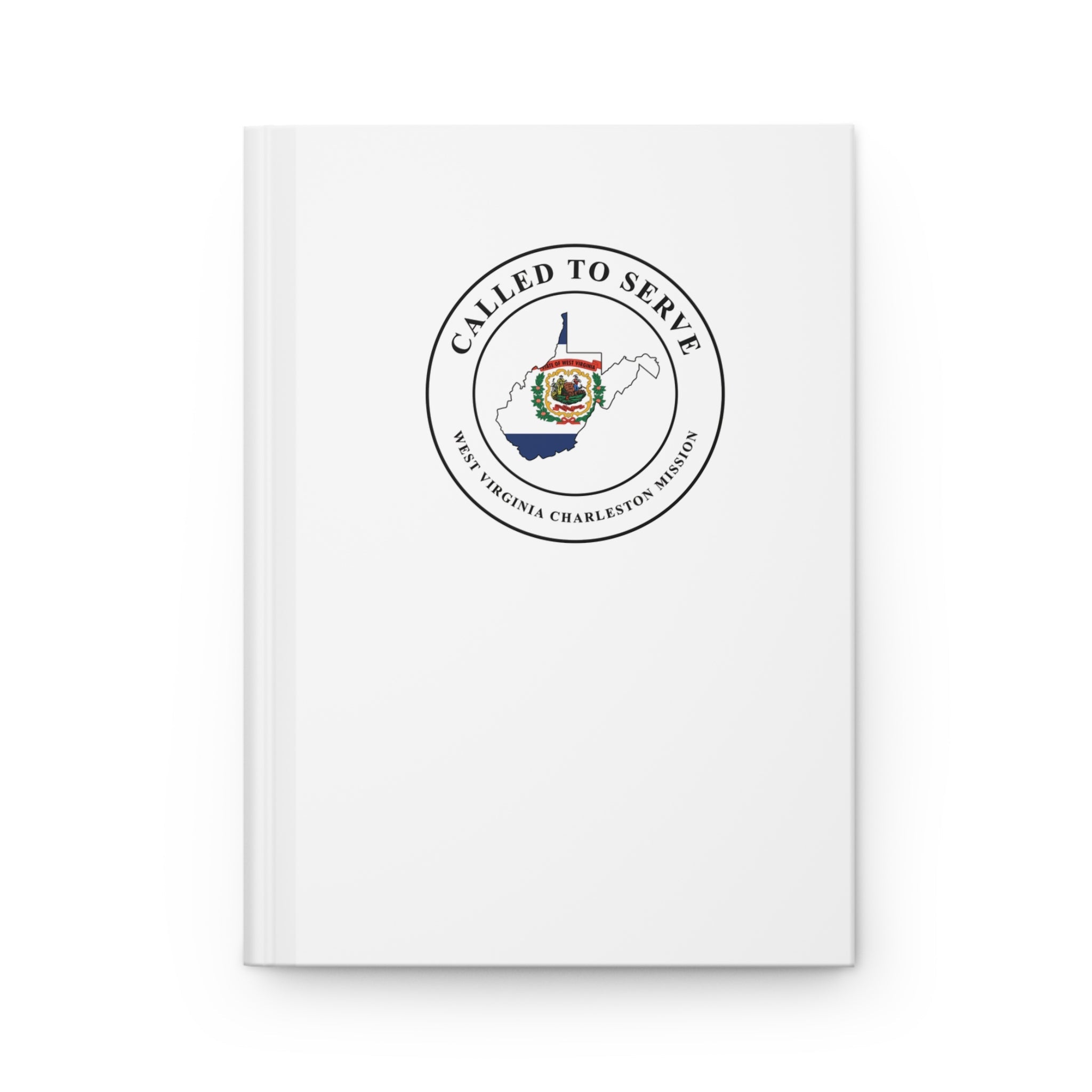 West Virginia Charleston Mission Flag Map Called to Serve White Hardcover Journal Matte - Mission Wishlist - LDS Missionary Gift Store