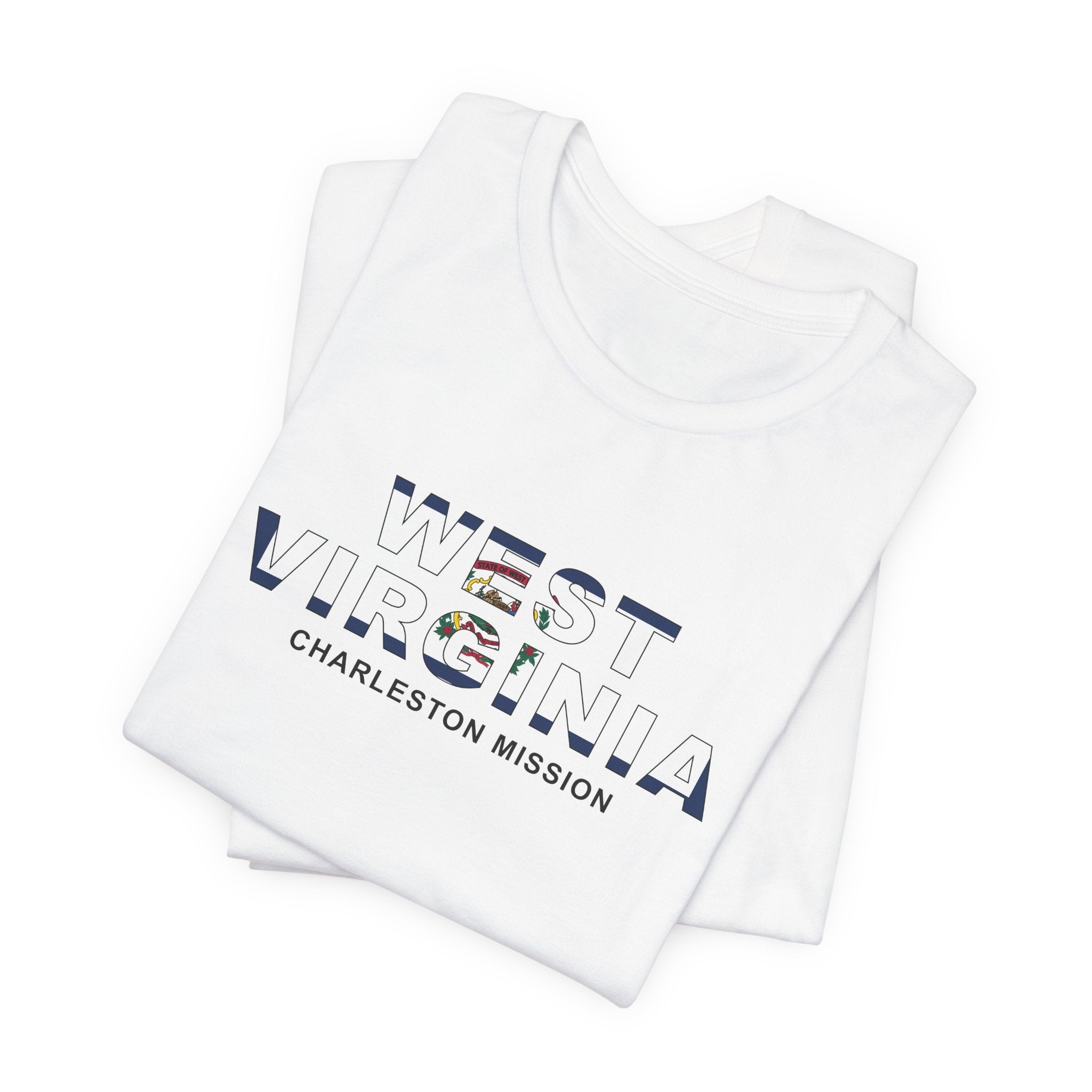 West Virginia Charleston Mission Flag Title T-shirt - Mission Wishlist - LDS Missionary Gift Store