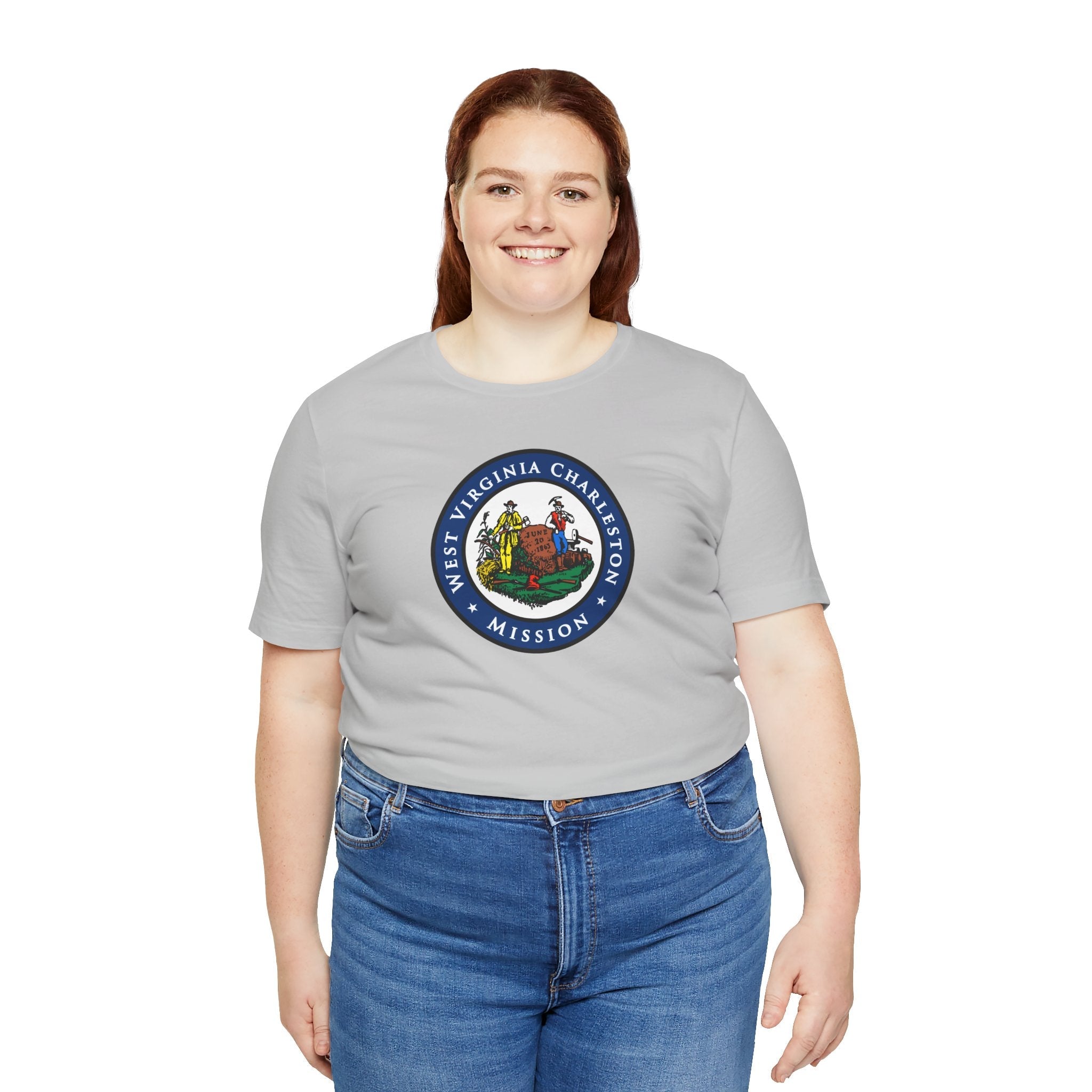 West Virginia Charleston Mission State Flag Logo (Black Border) T-shirt - Mission Wishlist - LDS Missionary Gift Store