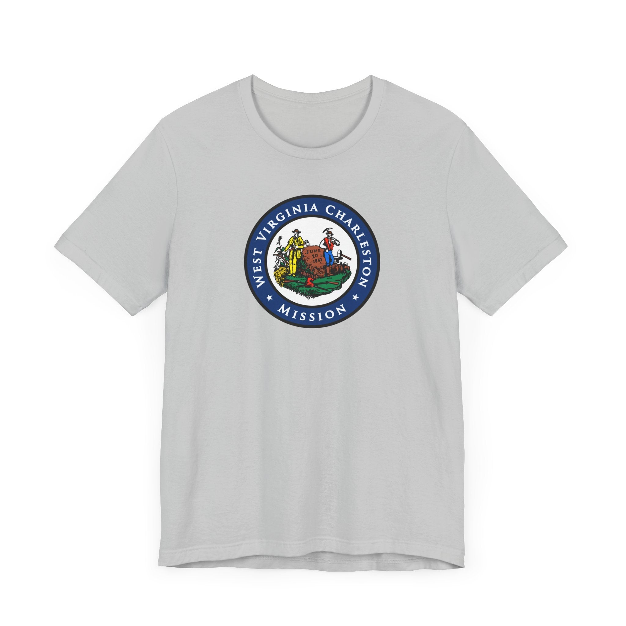 West Virginia Charleston Mission State Flag Logo (Black Border) T-shirt - Mission Wishlist - LDS Missionary Gift Store