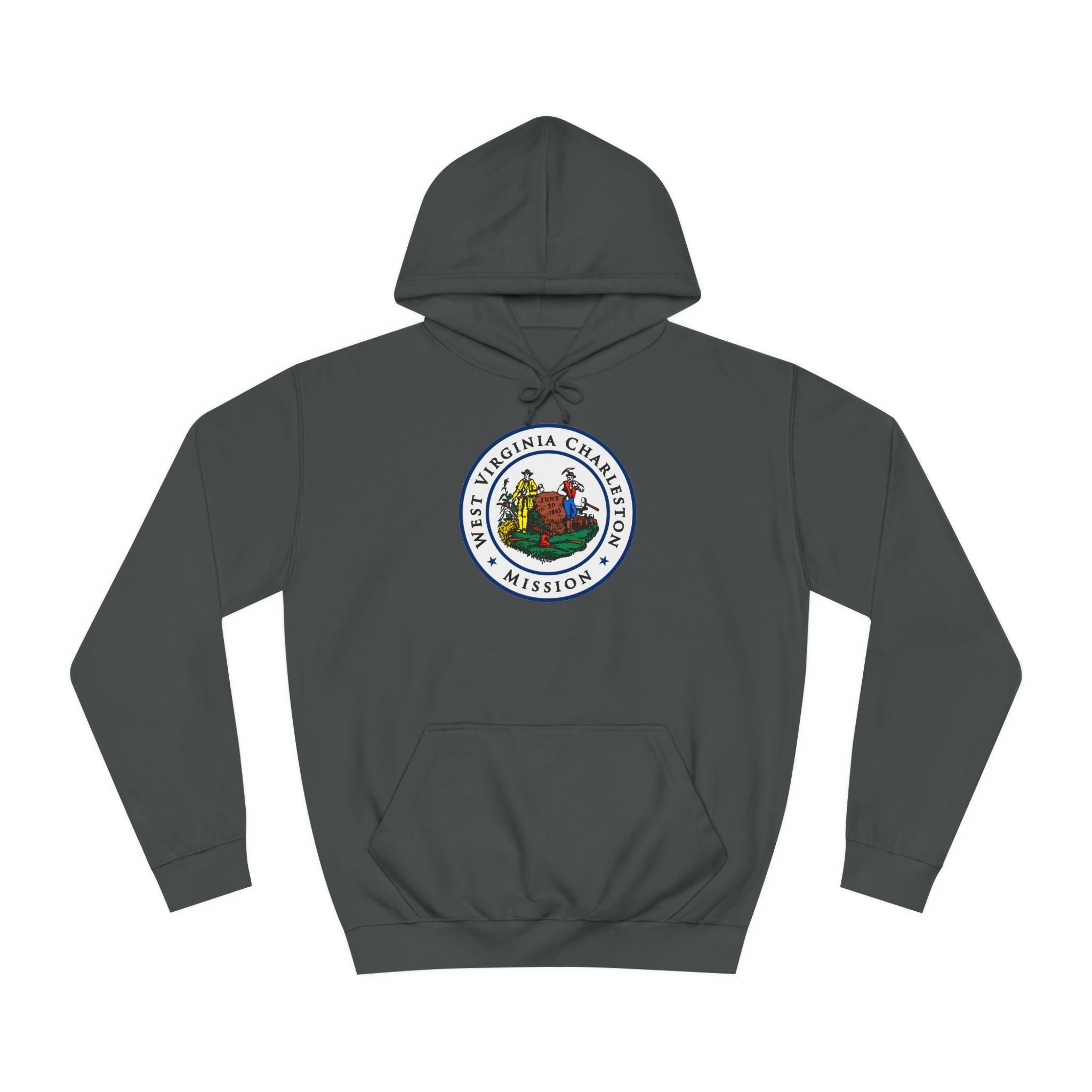 West Virginia Charleston Mission State Flag Logo (White Border) College Hoodie - Mission Wishlist - LDS Missionary Gift Store