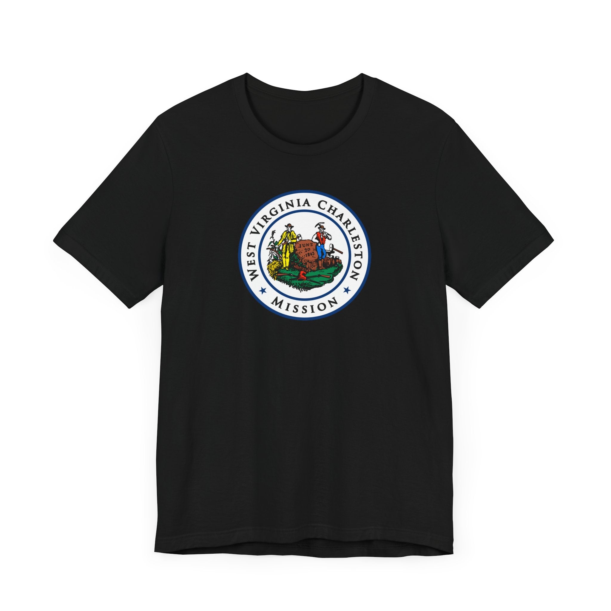 West Virginia Charleston Mission State Flag Logo (White Border) T-shirt - Mission Wishlist - LDS Missionary Gift Store