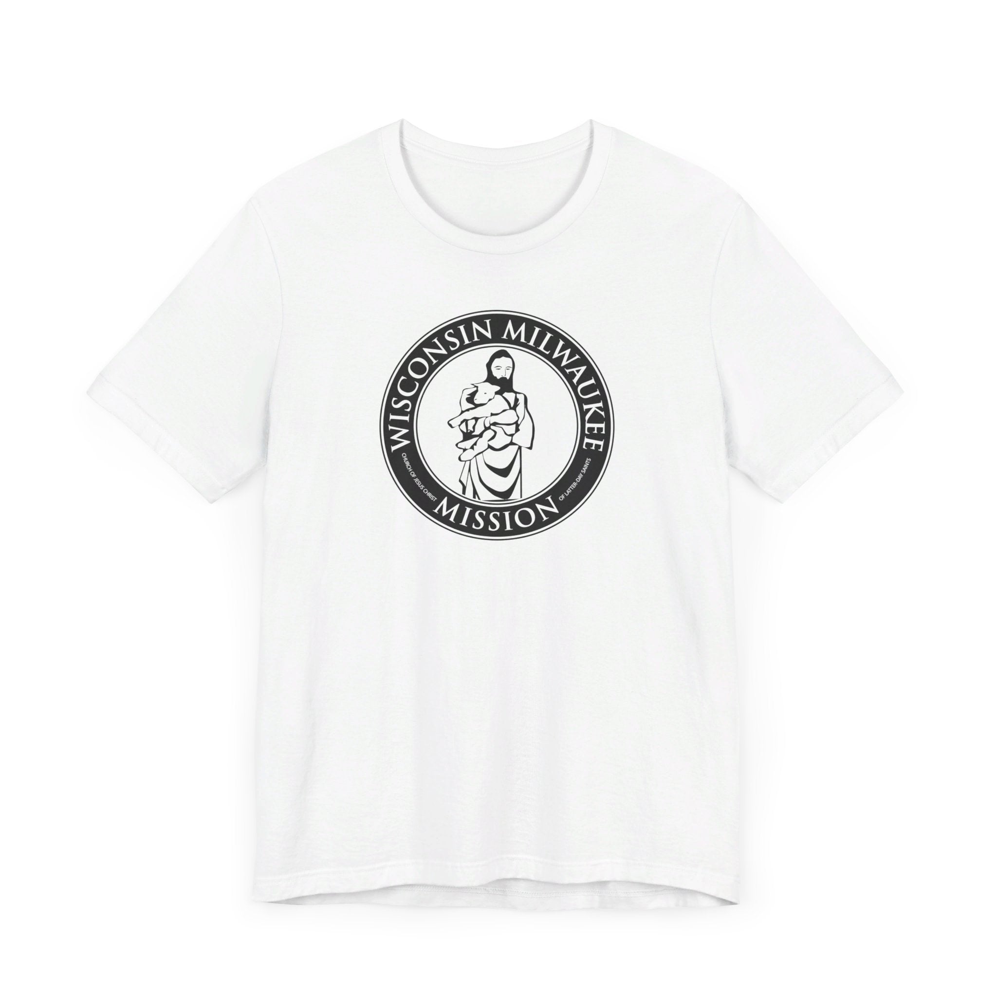 Wisconsin Milwaukee Mission Circular Monochrome Logo T-Shirt - Mission Wishlist - LDS Missionary Gift Store