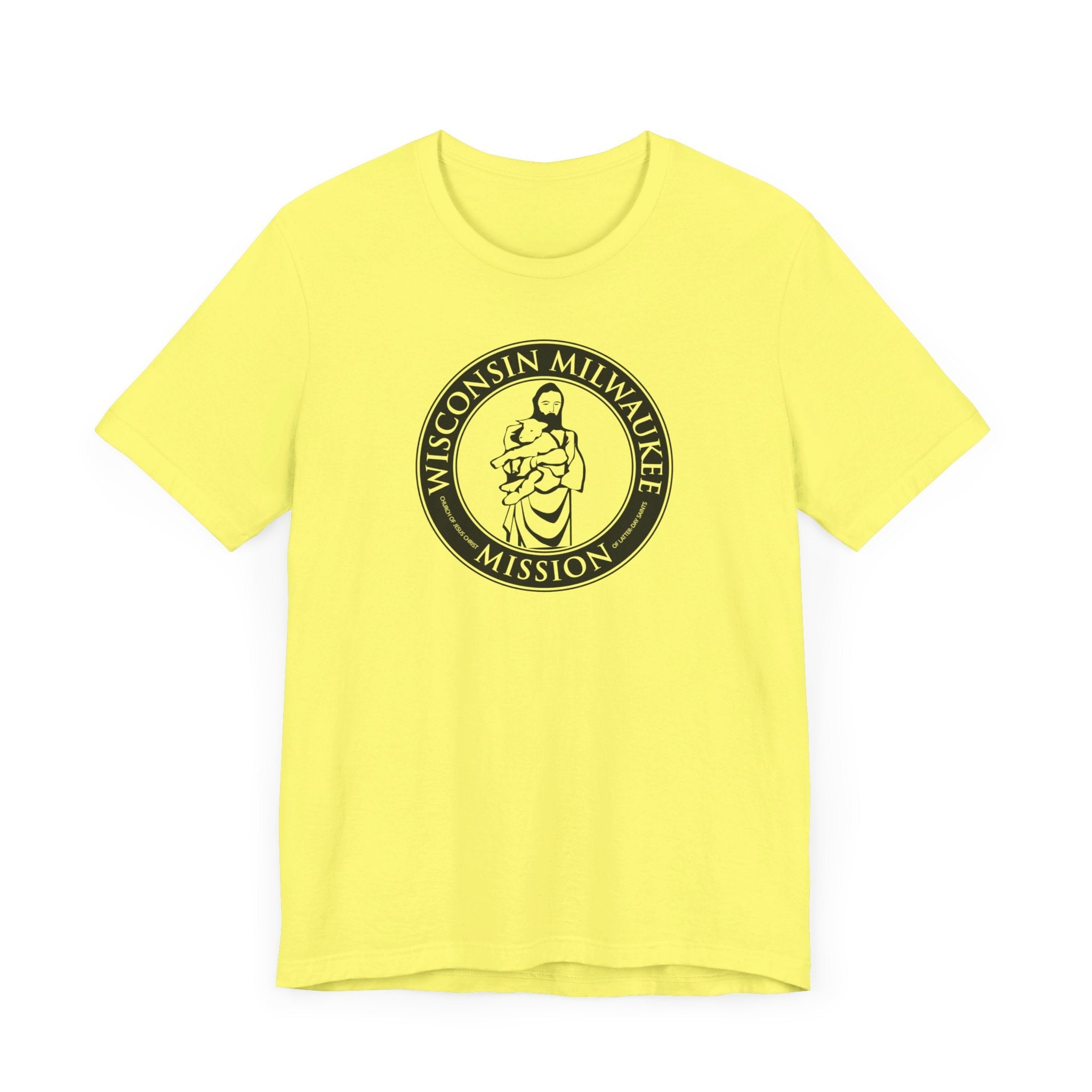 Wisconsin Milwaukee Mission Circular Monochrome Logo T-Shirt - Mission Wishlist - LDS Missionary Gift Store