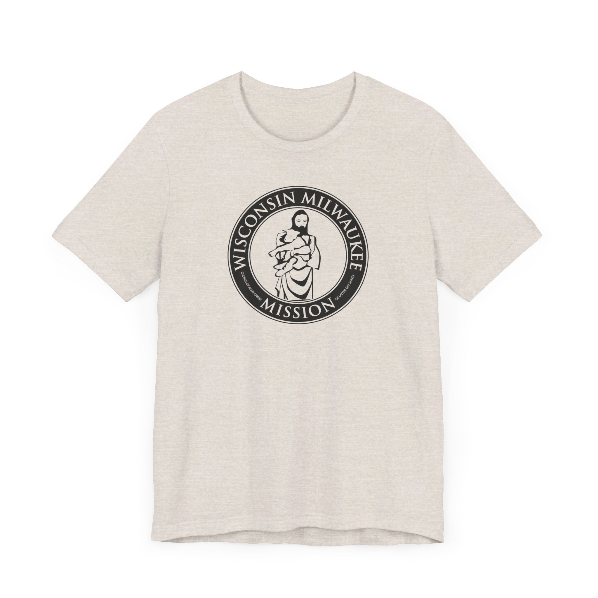 Wisconsin Milwaukee Mission Circular Monochrome Logo T-Shirt - Mission Wishlist - LDS Missionary Gift Store