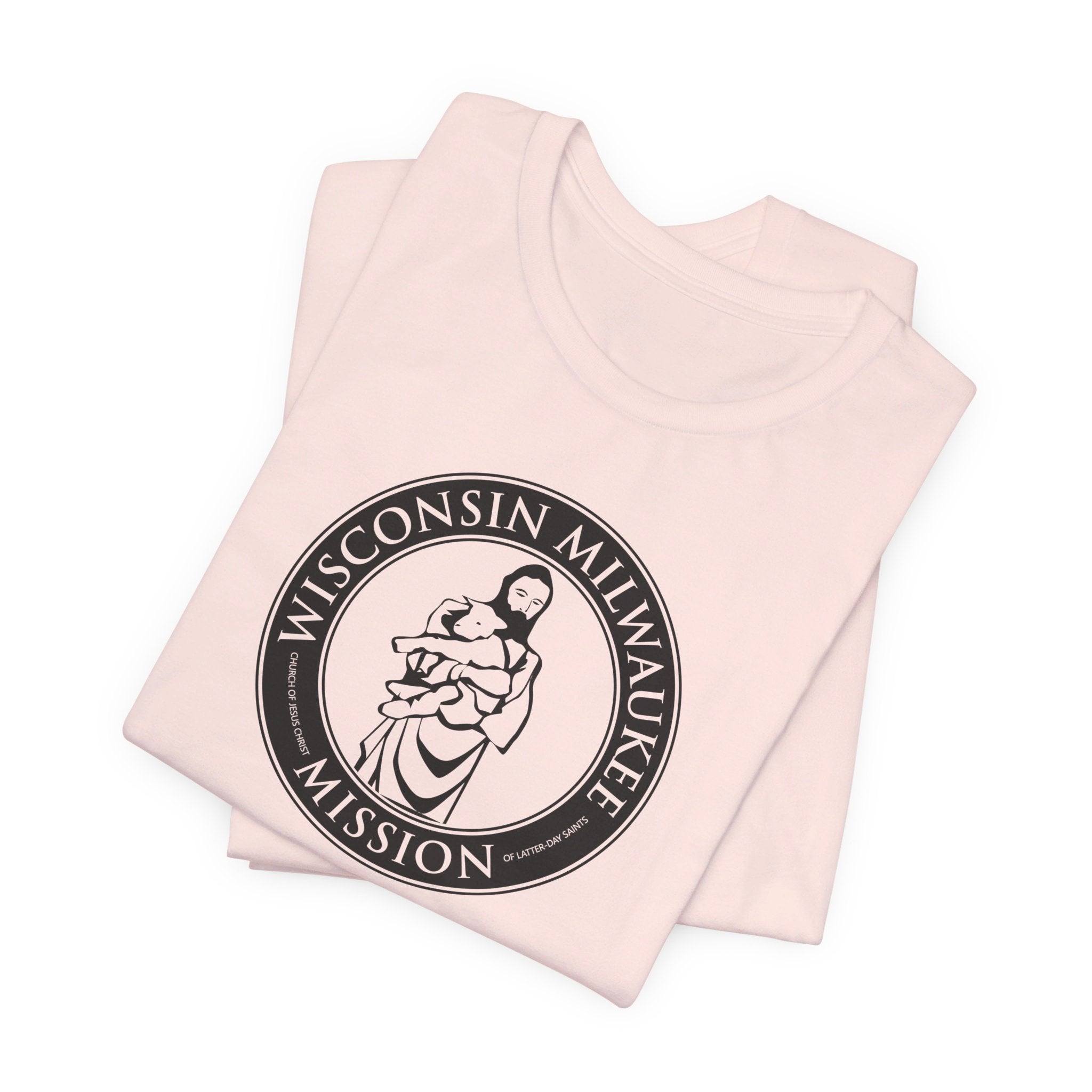 Wisconsin Milwaukee Mission Circular Monochrome Logo T-Shirt - Mission Wishlist - LDS Missionary Gift Store