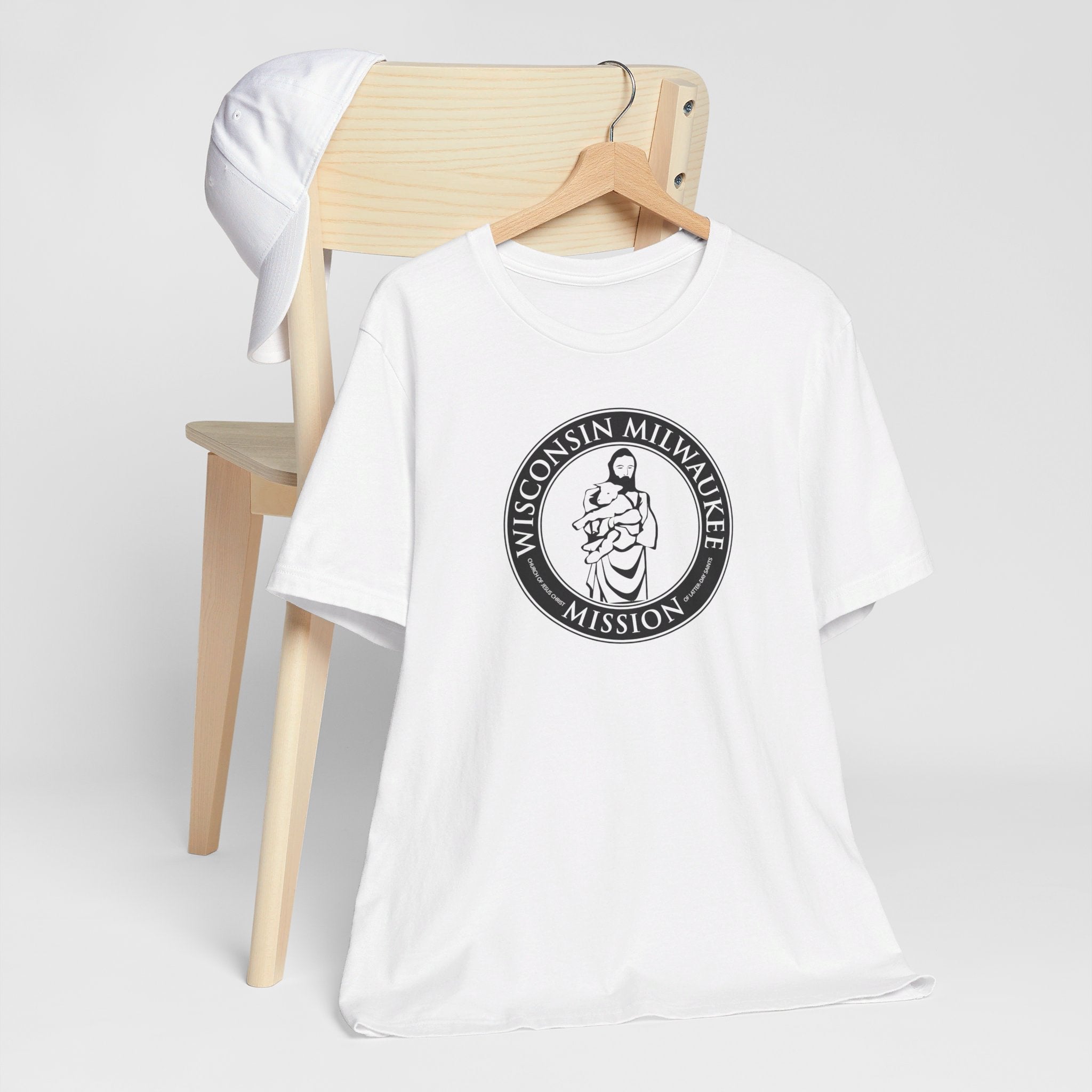 Wisconsin Milwaukee Mission Circular Monochrome Logo T-Shirt - Mission Wishlist - LDS Missionary Gift Store