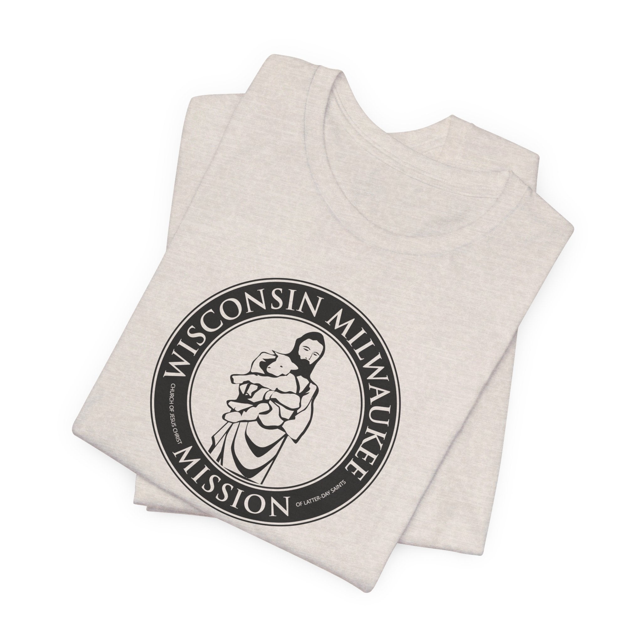 Wisconsin Milwaukee Mission Circular Monochrome Logo T-Shirt - Mission Wishlist - LDS Missionary Gift Store
