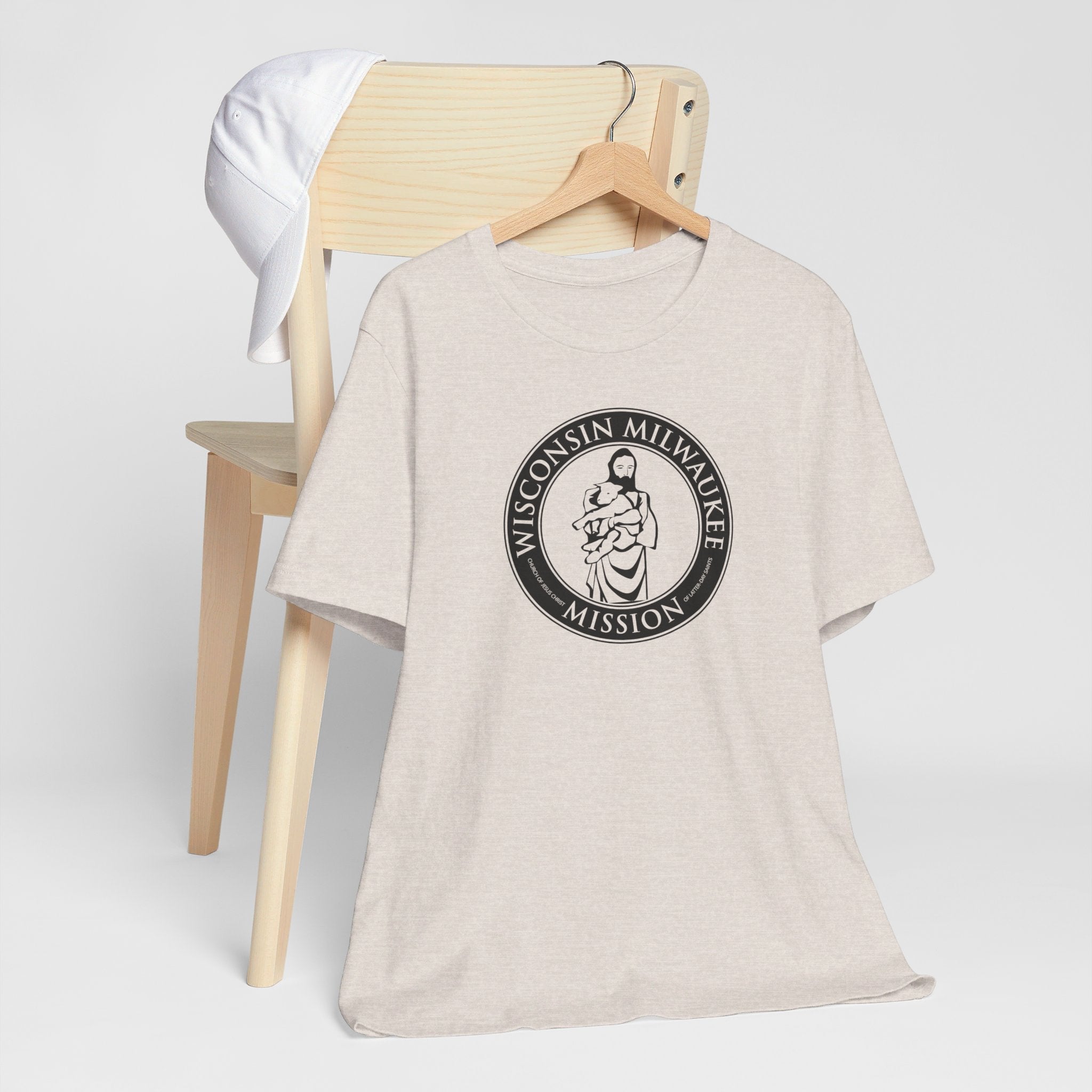 Wisconsin Milwaukee Mission Circular Monochrome Logo T-Shirt - Mission Wishlist - LDS Missionary Gift Store