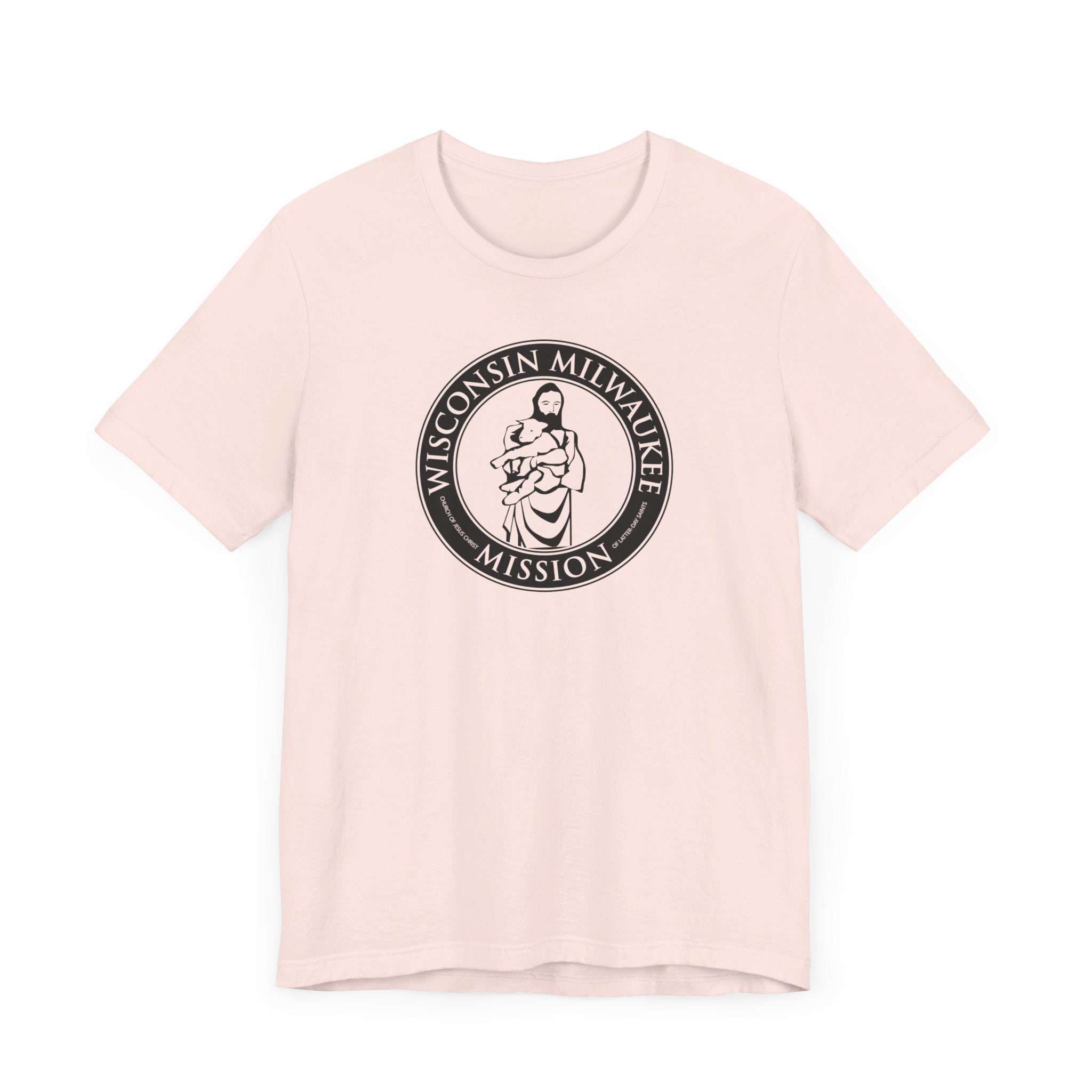 Wisconsin Milwaukee Mission Circular Monochrome Logo T-Shirt - Mission Wishlist - LDS Missionary Gift Store
