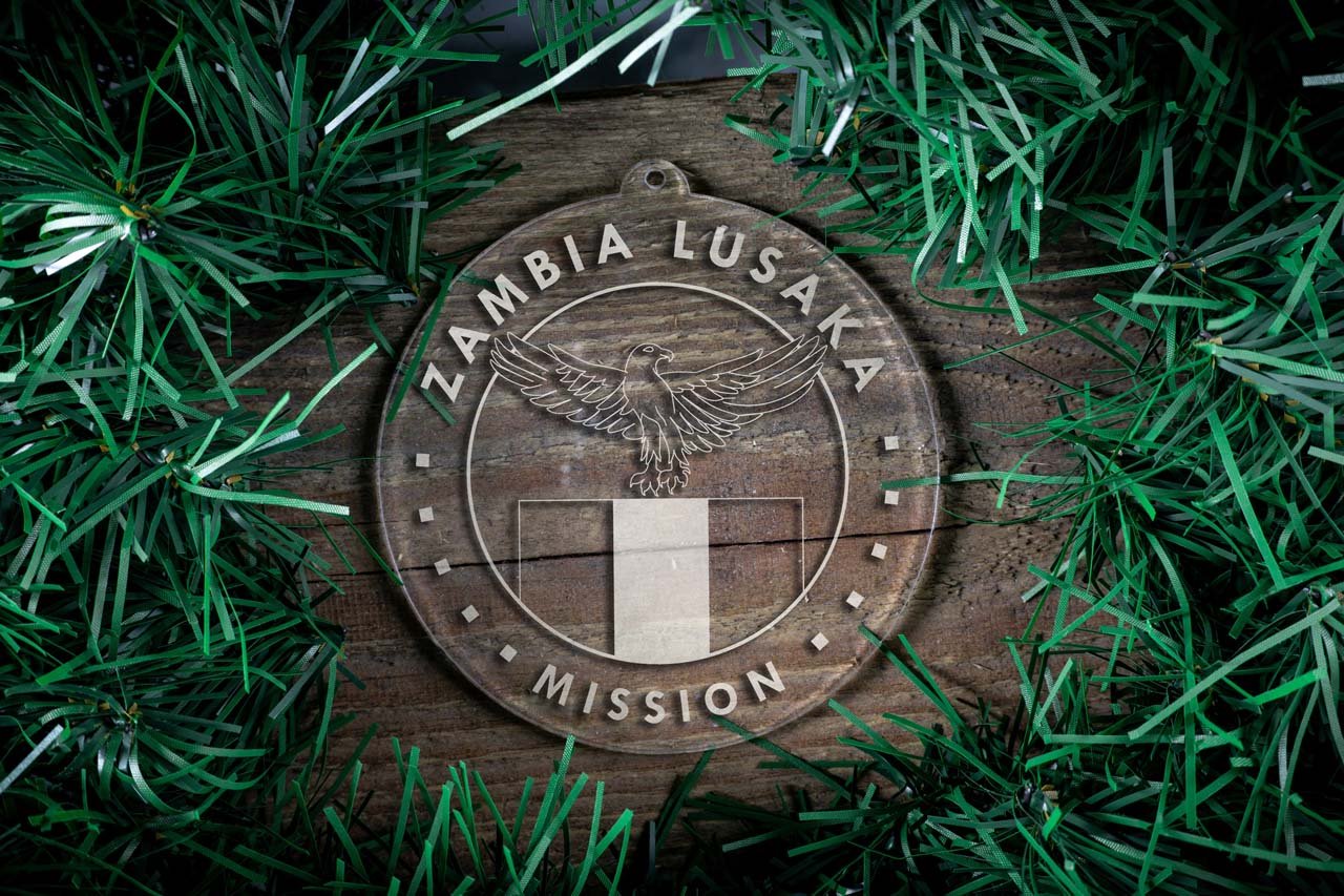 Zambia Lusaka Mission Christmas Ornament - Latter-Day Saint LDS Missionary Gift - Book of Mormon