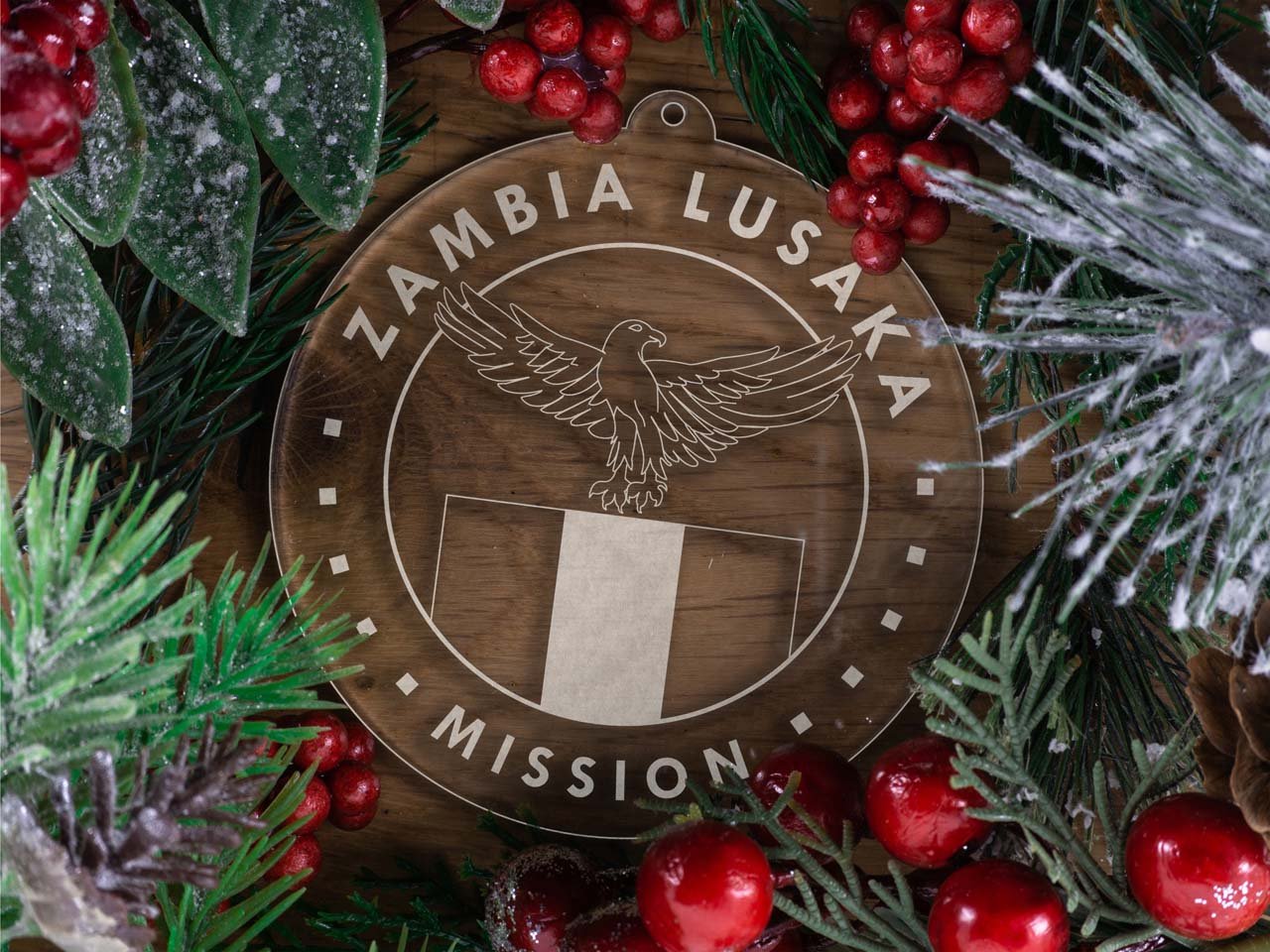 Zambia Lusaka Mission Christmas Ornament - Latter-Day Saint LDS Missionary Gift - Book of Mormon