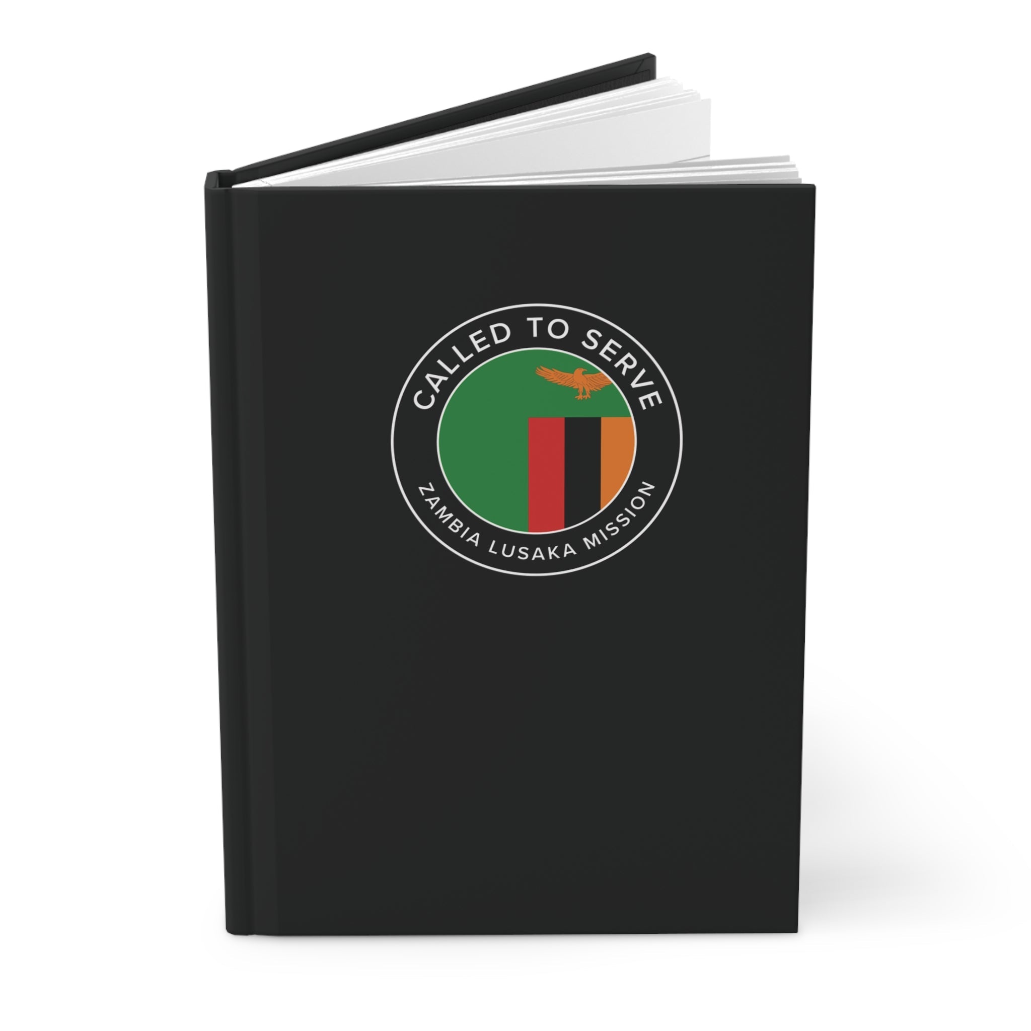 Zambia Lusaka Mission Circle Flag Called to Serve Black Hardcover Journal Matte - Latter-Day Saint LDS Missionary Gift - Book of Mormon