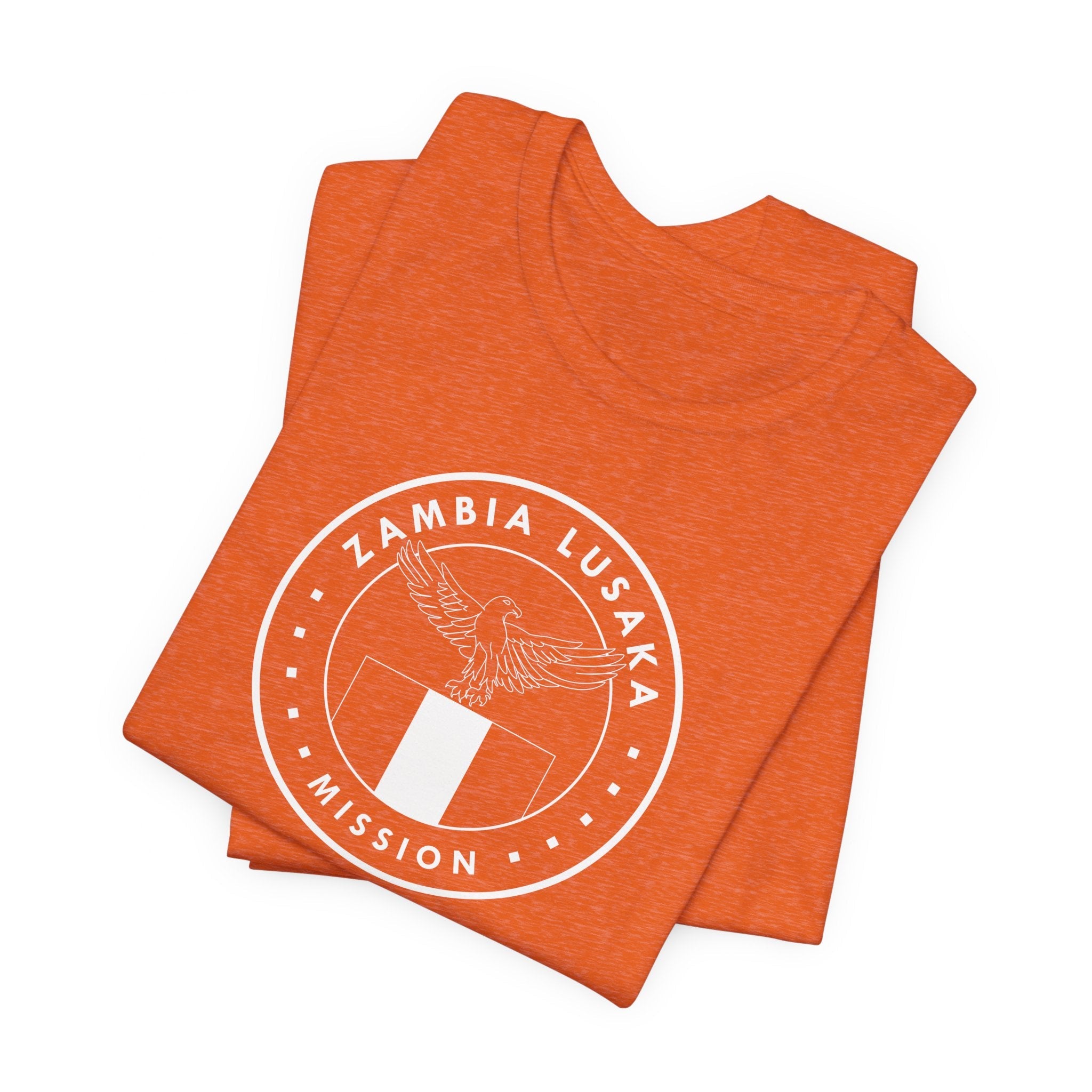 Zambia Lusaka Mission Circular Monochrome Logo T-Shirt - Latter-Day Saint LDS Missionary Gift - Book of Mormon