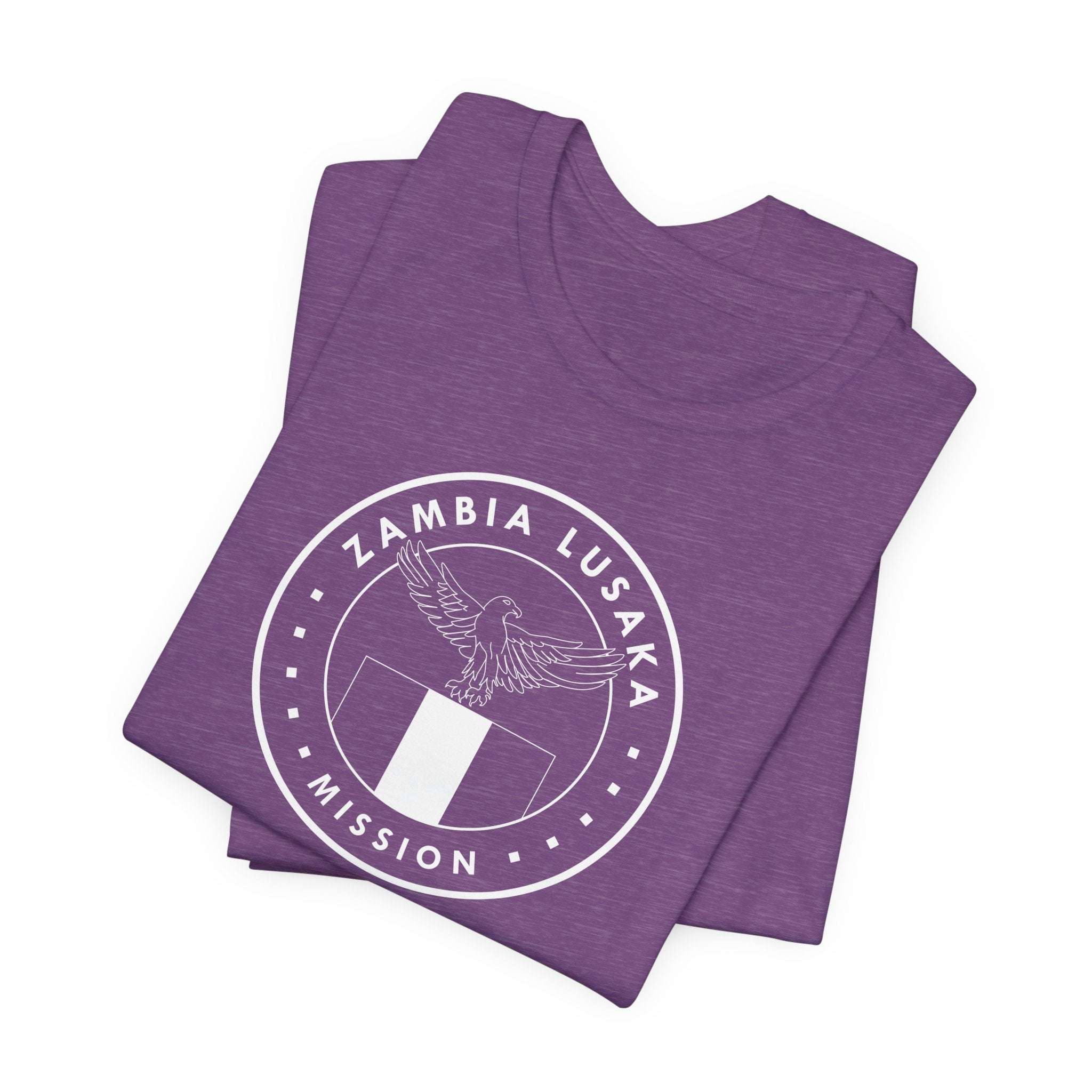 Zambia Lusaka Mission Circular Monochrome Logo T-Shirt - Latter-Day Saint LDS Missionary Gift - Book of Mormon