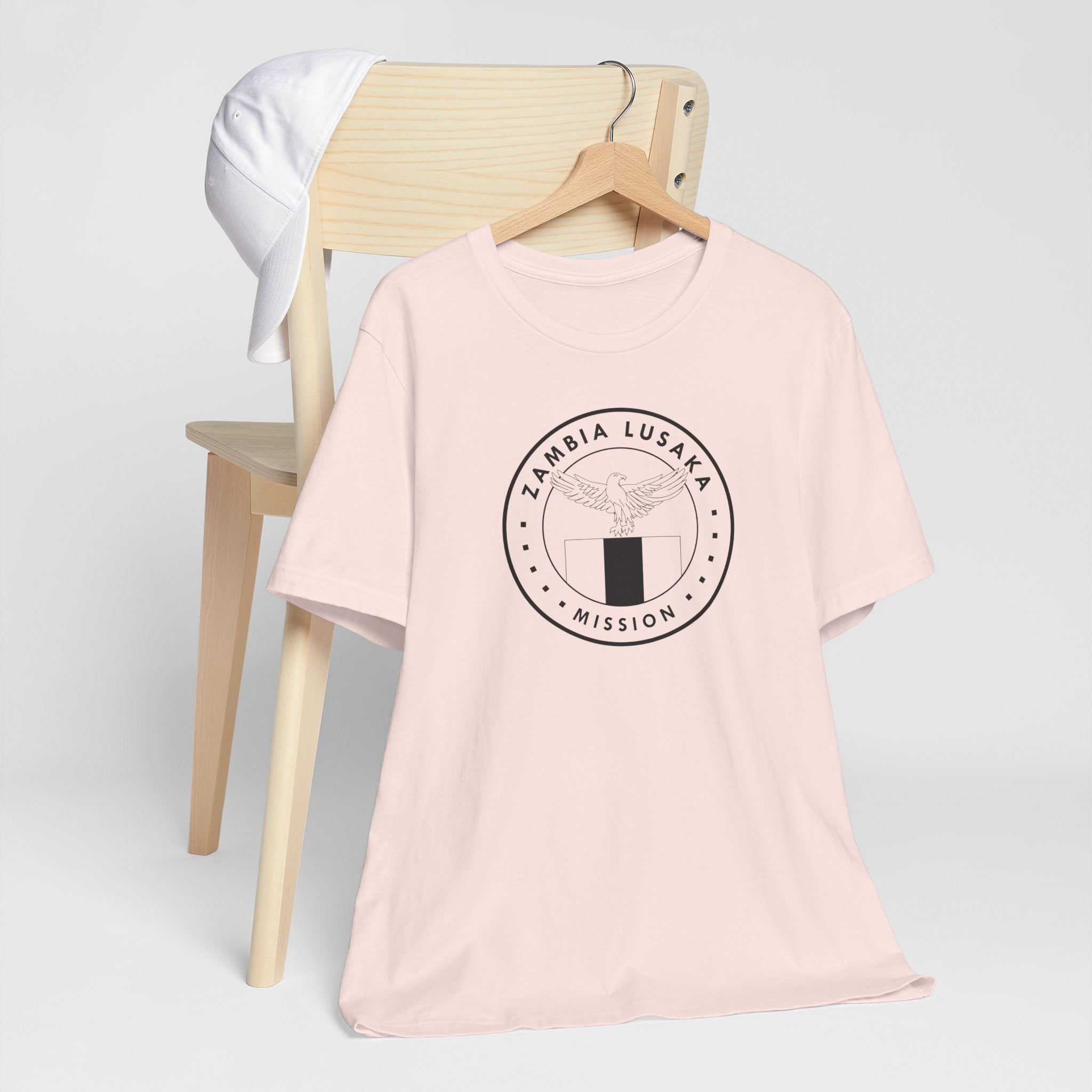 Zambia Lusaka Mission Circular Monochrome Logo T-Shirt - Latter-Day Saint LDS Missionary Gift - Book of Mormon