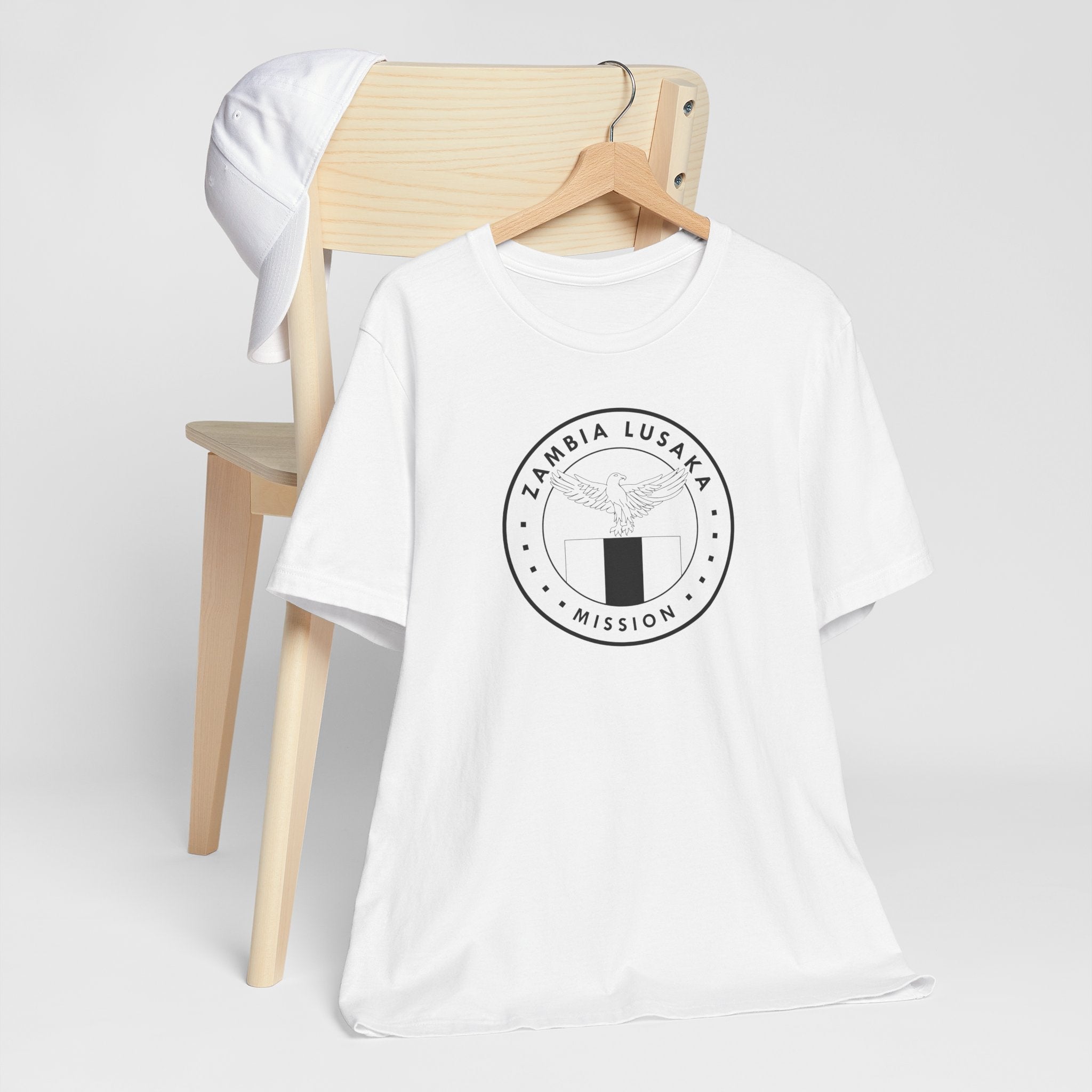 Zambia Lusaka Mission Circular Monochrome Logo T-Shirt - Latter-Day Saint LDS Missionary Gift - Book of Mormon