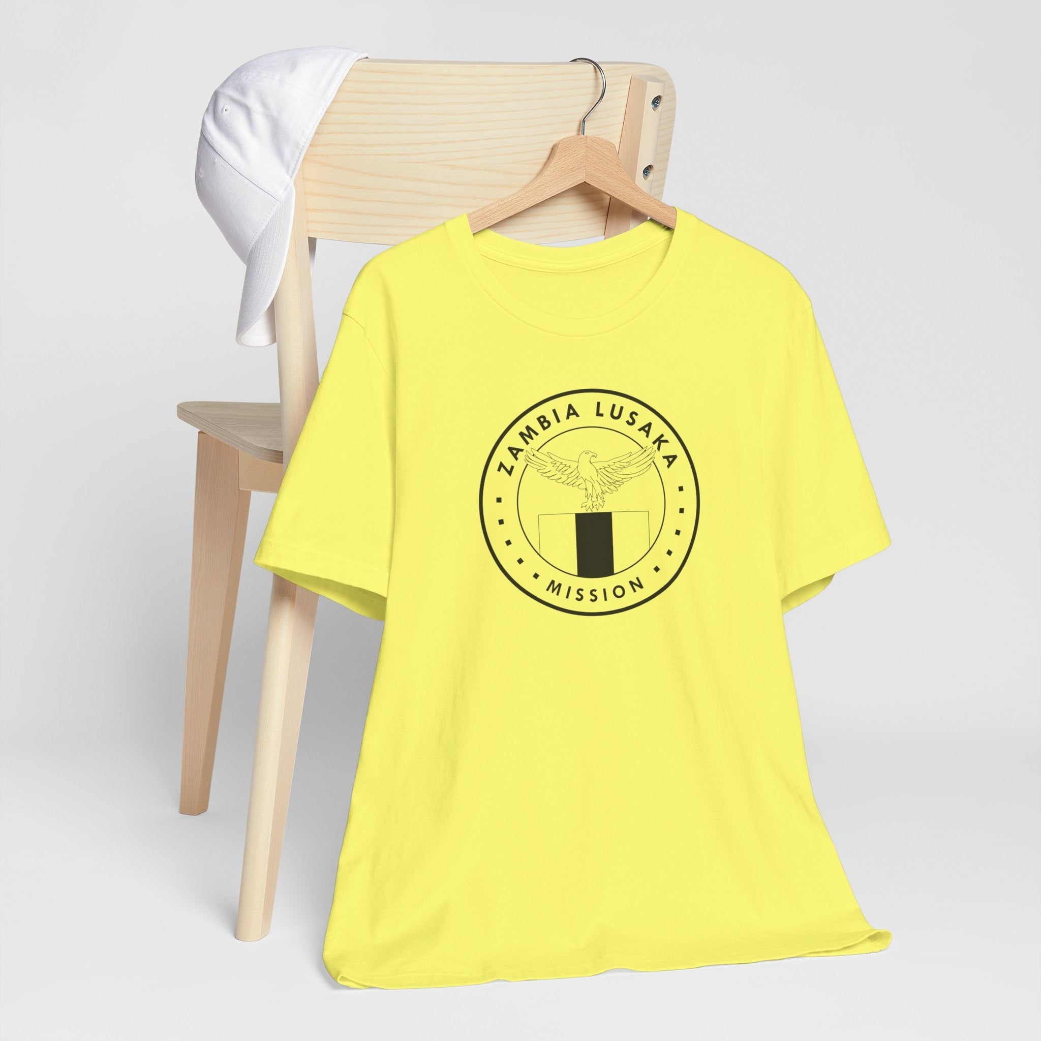 Zambia Lusaka Mission Circular Monochrome Logo T-Shirt - Latter-Day Saint LDS Missionary Gift - Book of Mormon