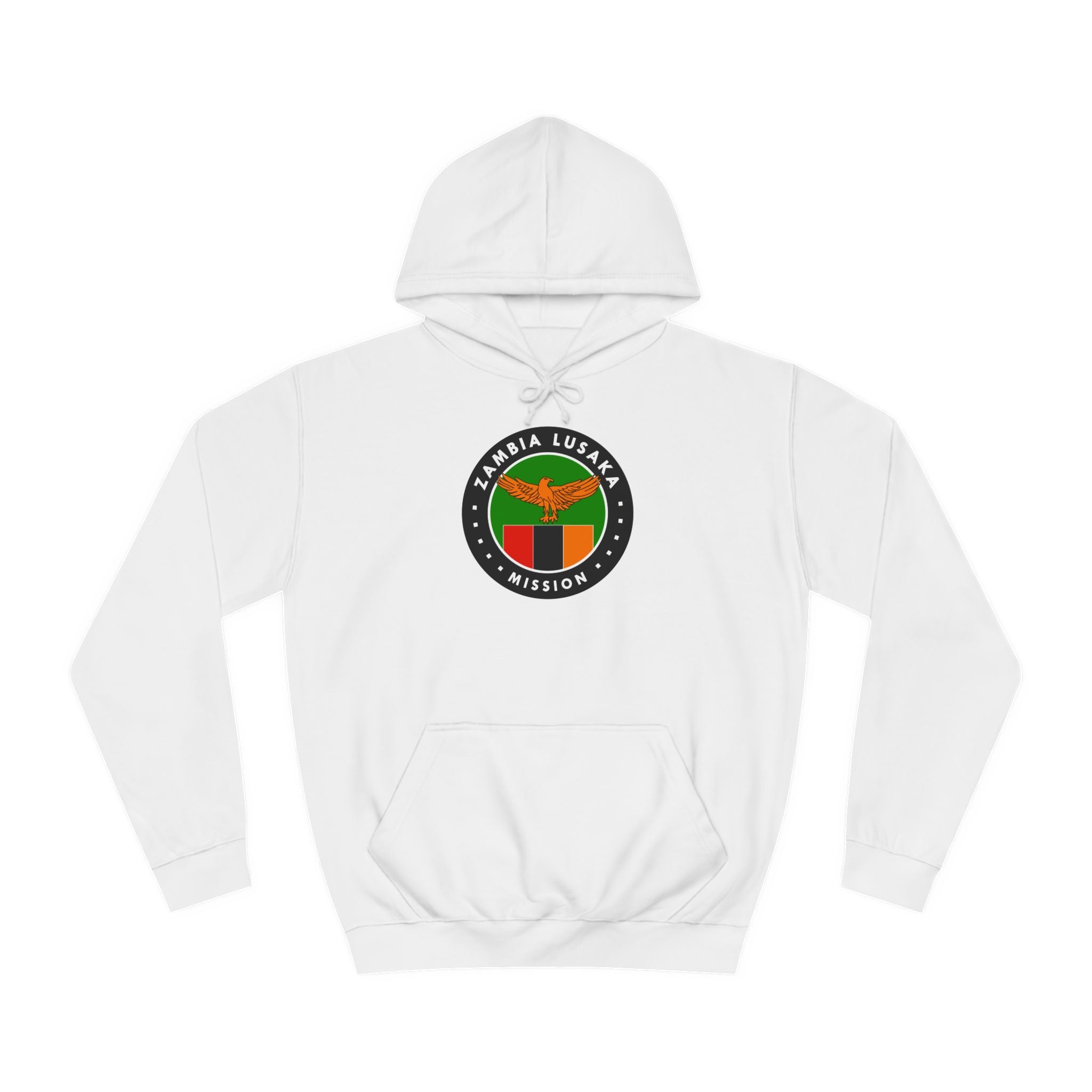 Zambia Lusaka Mission Flag Logo (Black Border) College Hoodie - Latter-Day Saint LDS Missionary Gift - Book of Mormon