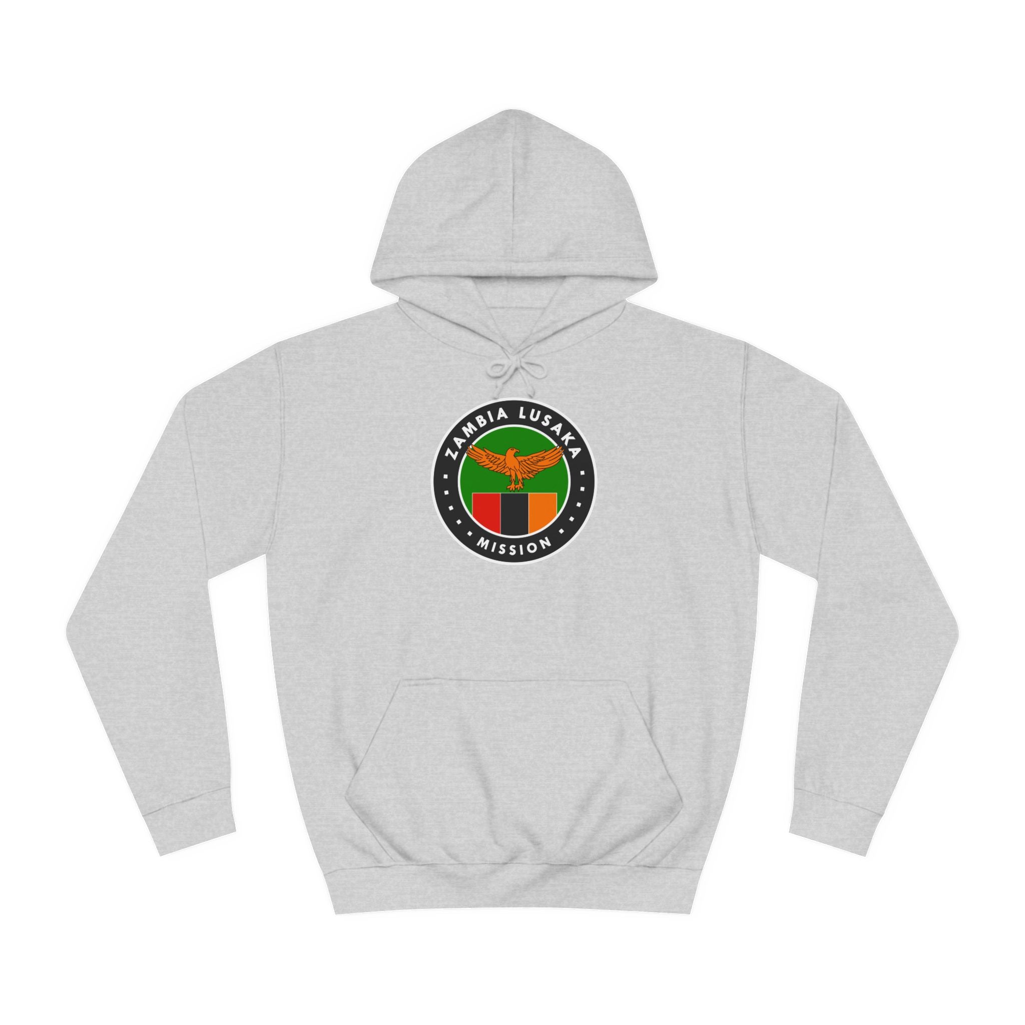 Zambia Lusaka Mission Flag Logo (Black Border) College Hoodie - Latter-Day Saint LDS Missionary Gift - Book of Mormon