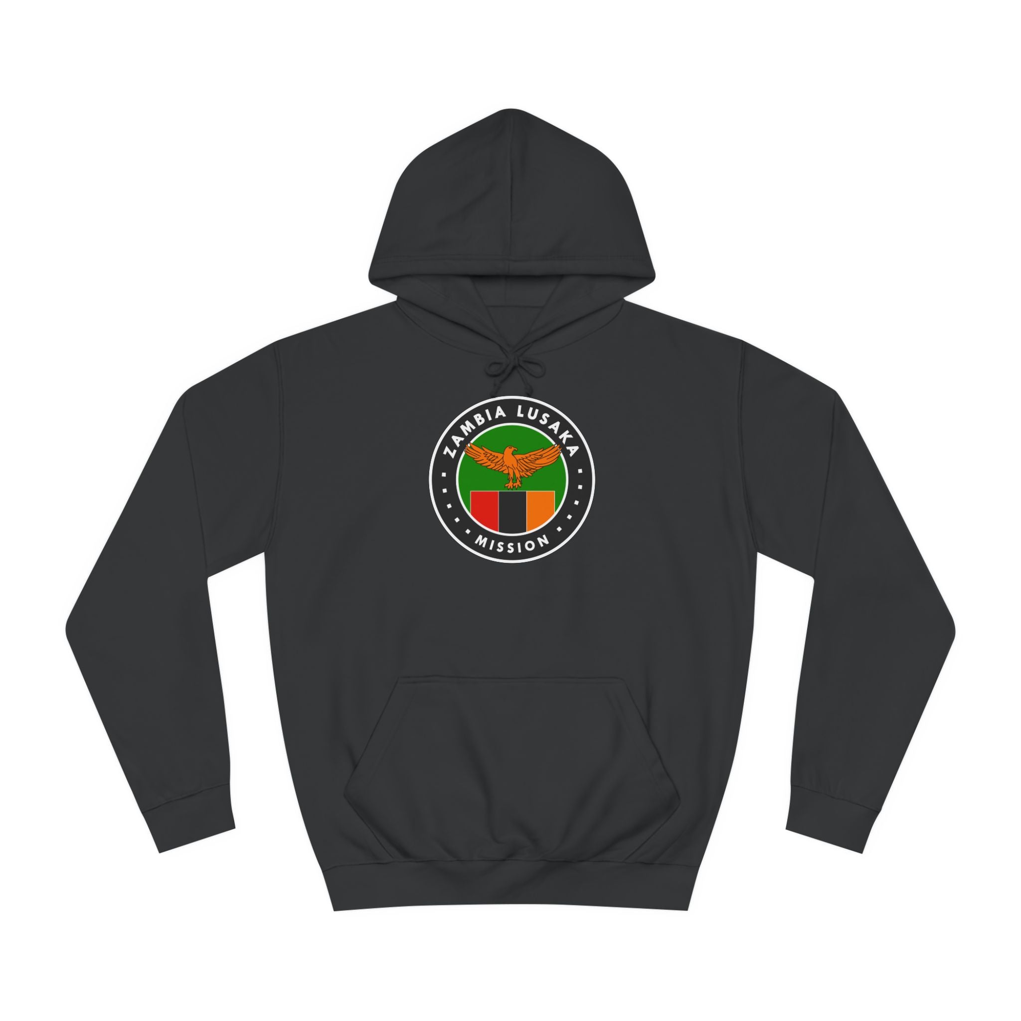 Zambia Lusaka Mission Flag Logo (Black Border) College Hoodie - Latter-Day Saint LDS Missionary Gift - Book of Mormon