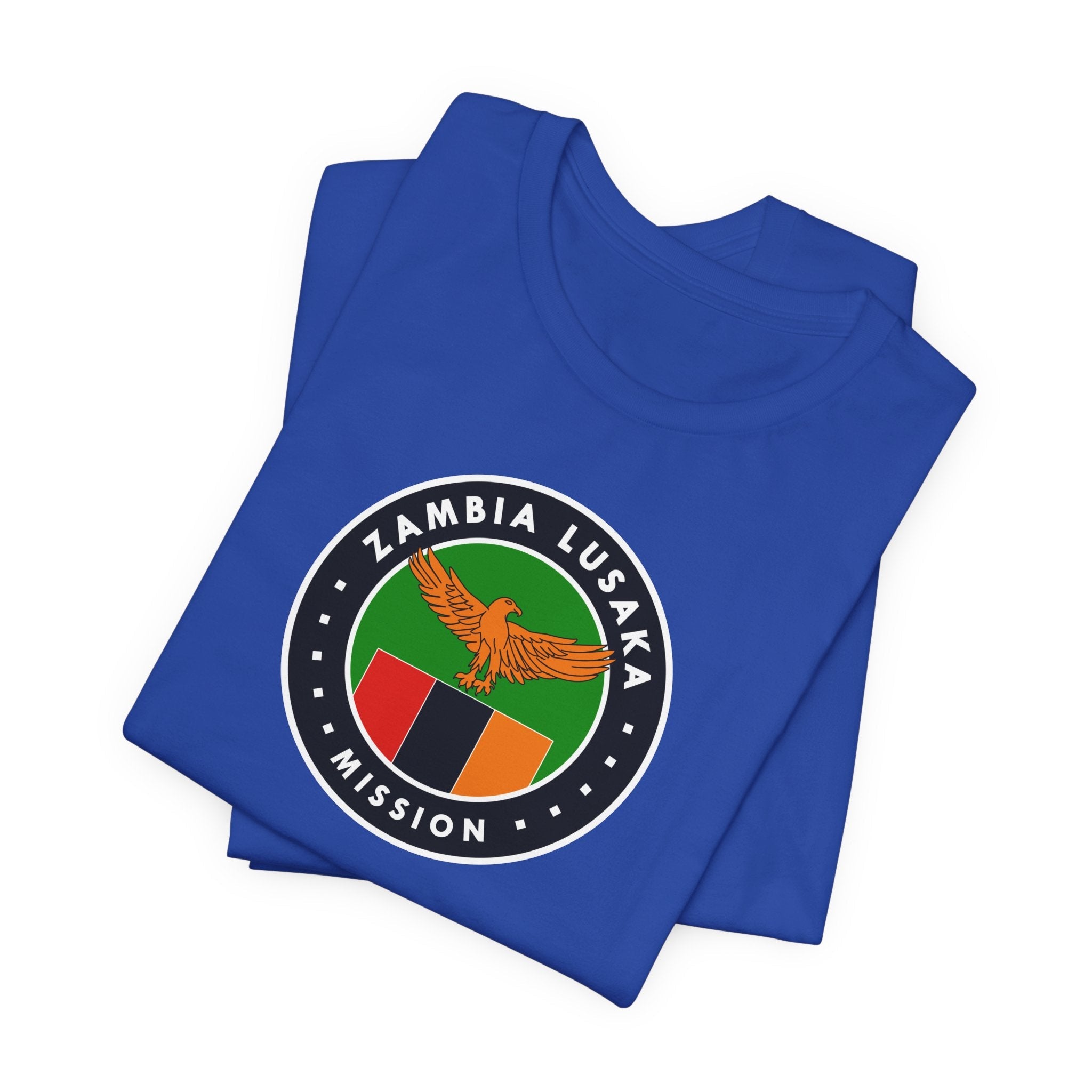 Zambia Lusaka Mission Flag Logo (Black Border) T-shirt - Latter-Day Saint LDS Missionary Gift - Book of Mormon