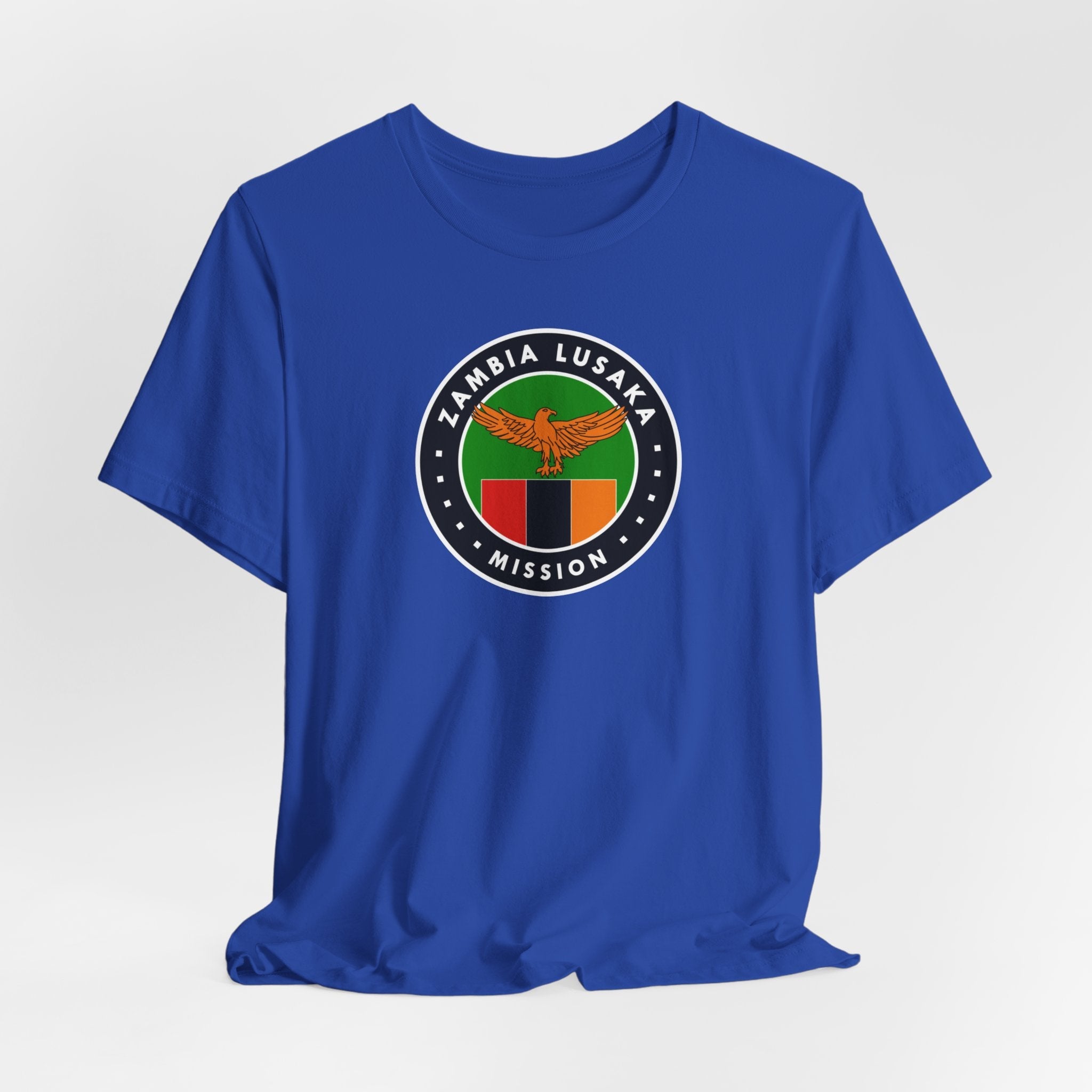 Zambia Lusaka Mission Flag Logo (Black Border) T-shirt - Latter-Day Saint LDS Missionary Gift - Book of Mormon