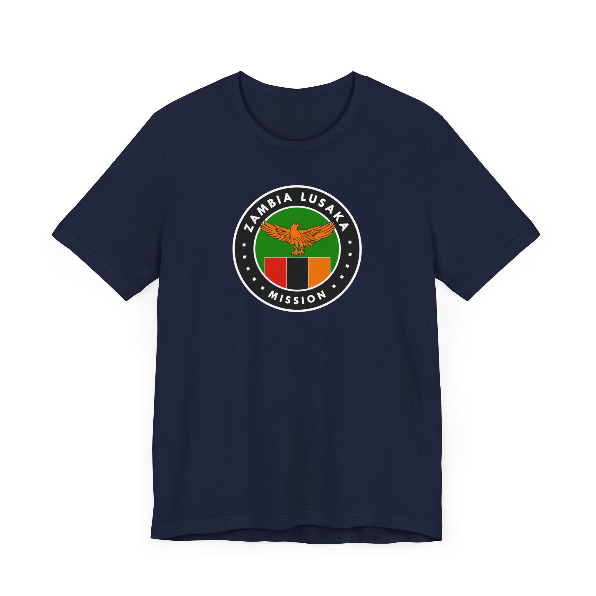 Zambia Lusaka Mission Flag Logo (Black Border) T-shirt - Latter-Day Saint LDS Missionary Gift - Book of Mormon