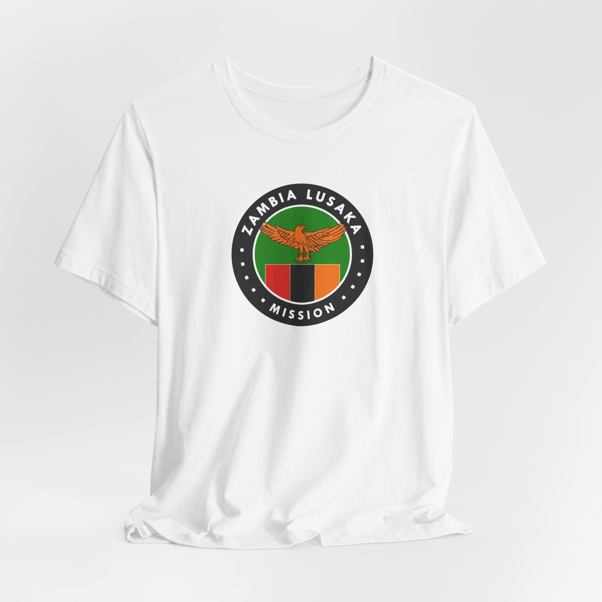 Zambia Lusaka Mission Flag Logo (Black Border) T-shirt - Latter-Day Saint LDS Missionary Gift - Book of Mormon