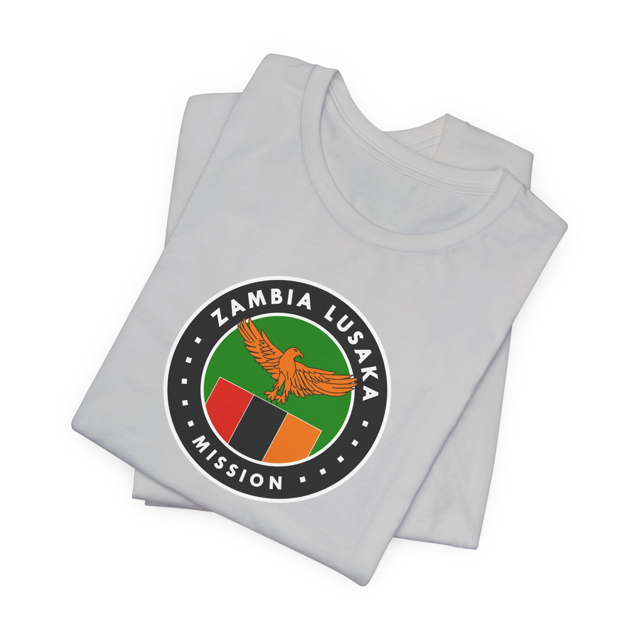 Zambia Lusaka Mission Flag Logo (Black Border) T-shirt - Latter-Day Saint LDS Missionary Gift - Book of Mormon