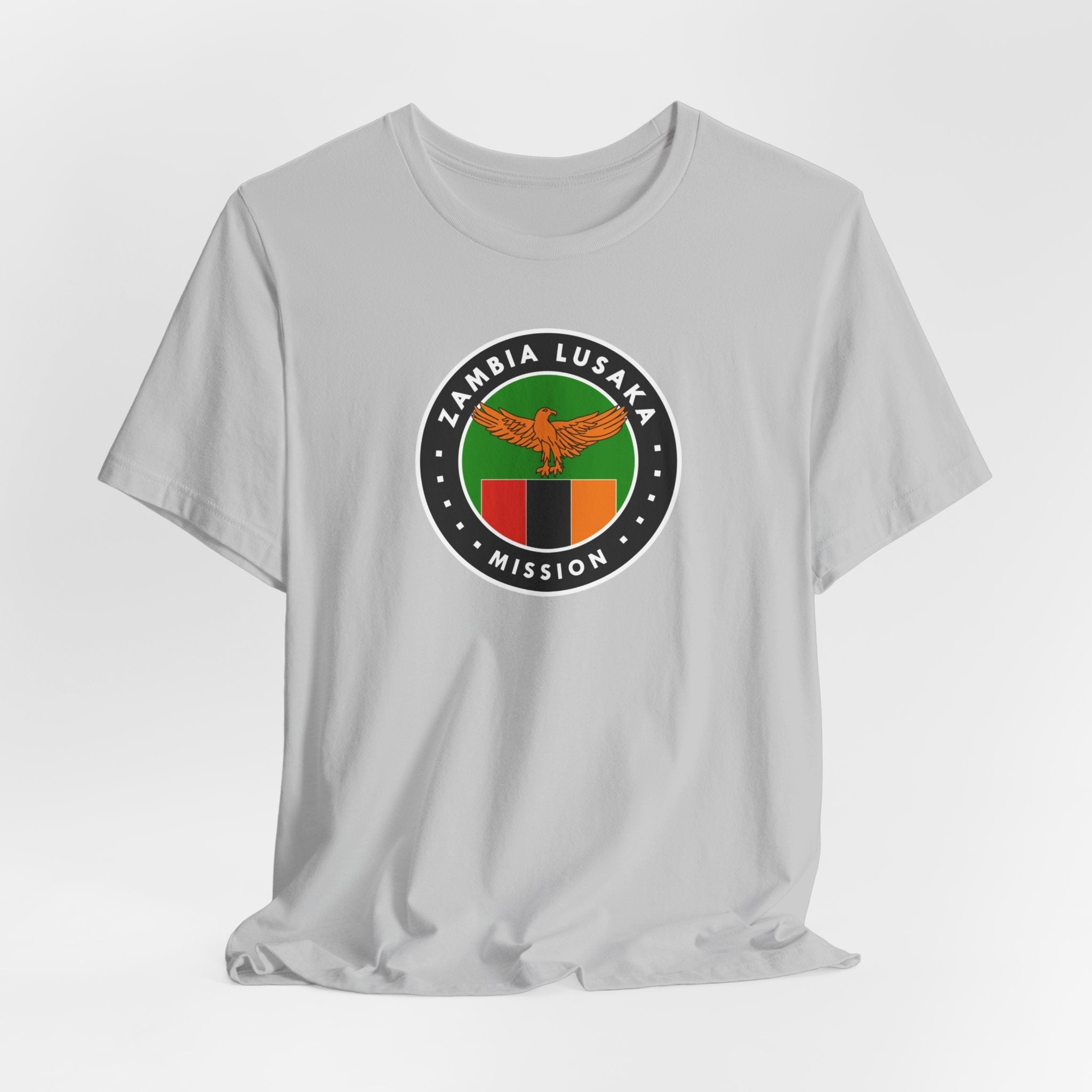 Zambia Lusaka Mission Flag Logo (Black Border) T-shirt - Latter-Day Saint LDS Missionary Gift - Book of Mormon