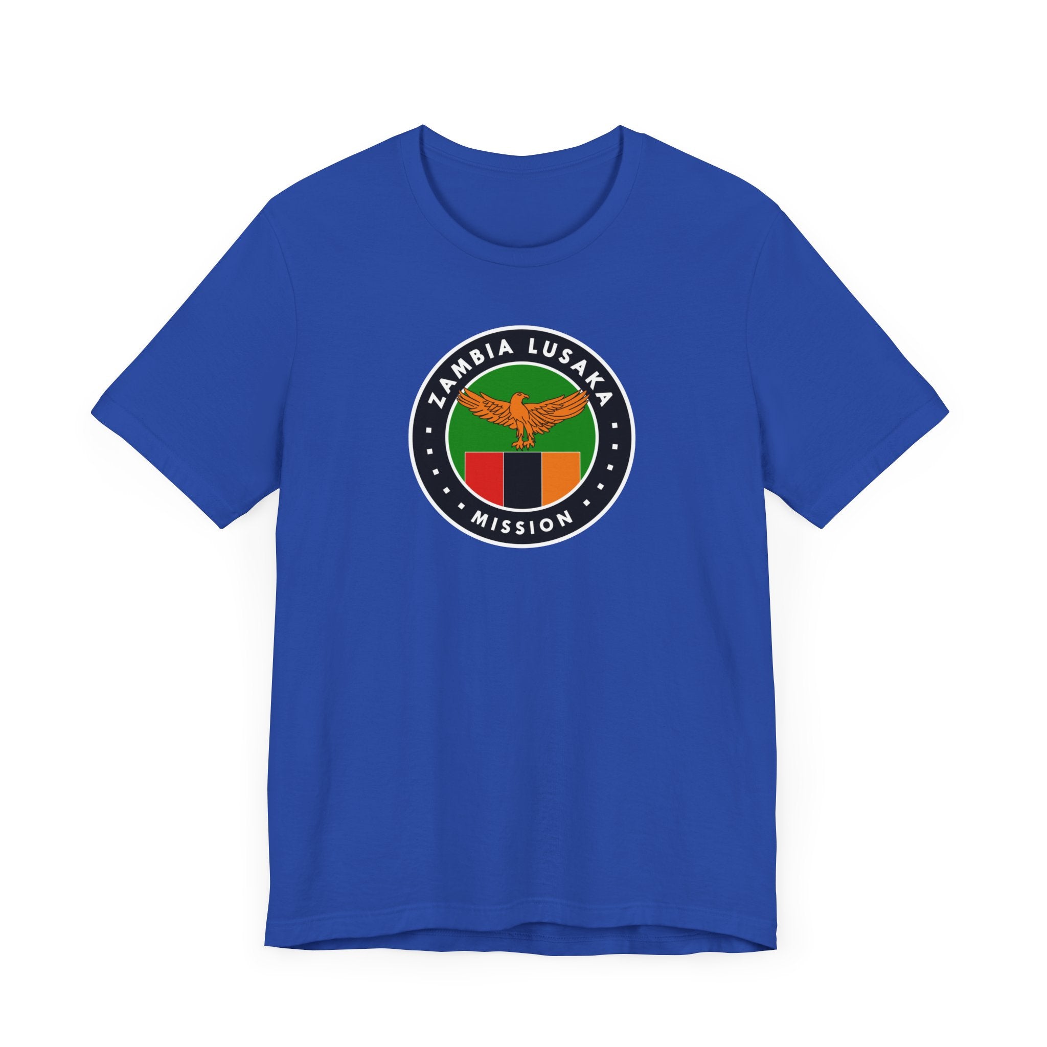 Zambia Lusaka Mission Flag Logo (Black Border) T-shirt - Latter-Day Saint LDS Missionary Gift - Book of Mormon