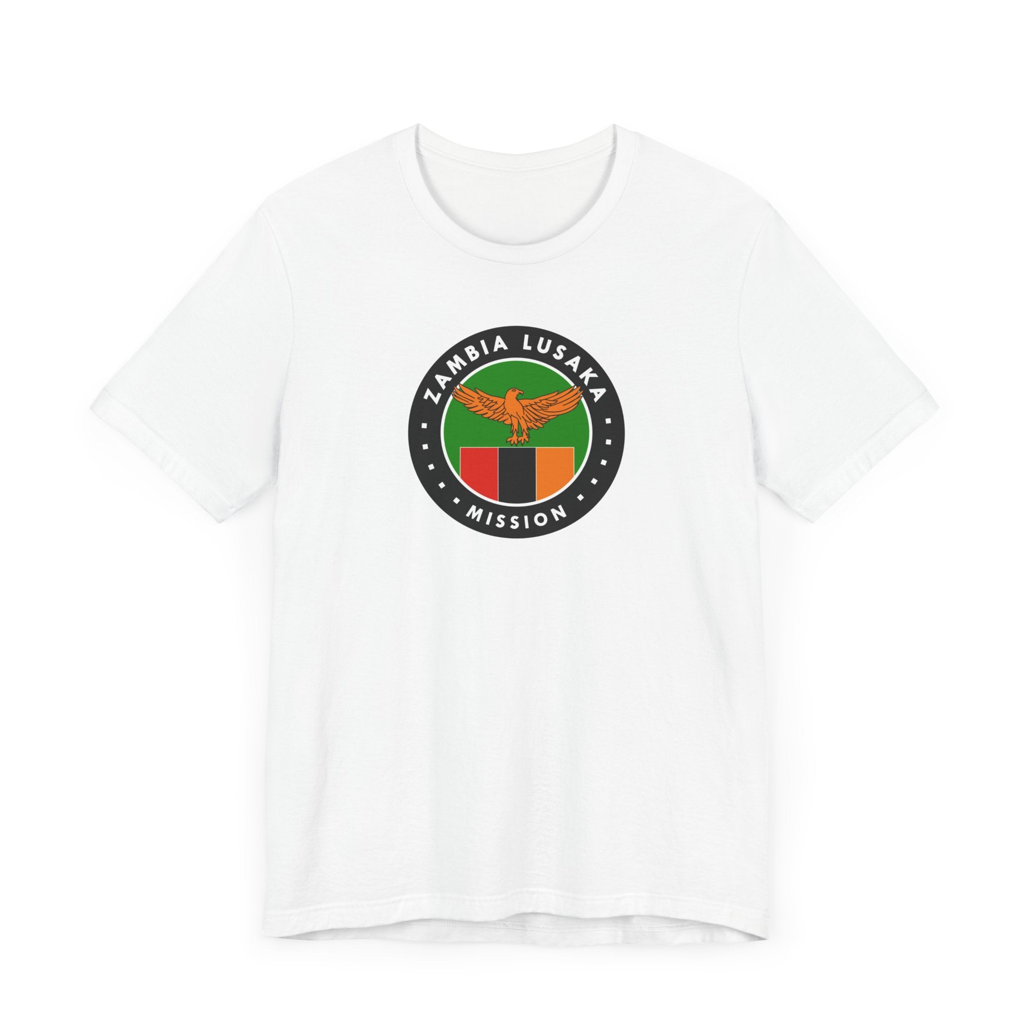 Zambia Lusaka Mission Flag Logo (Black Border) T-shirt - Latter-Day Saint LDS Missionary Gift - Book of Mormon