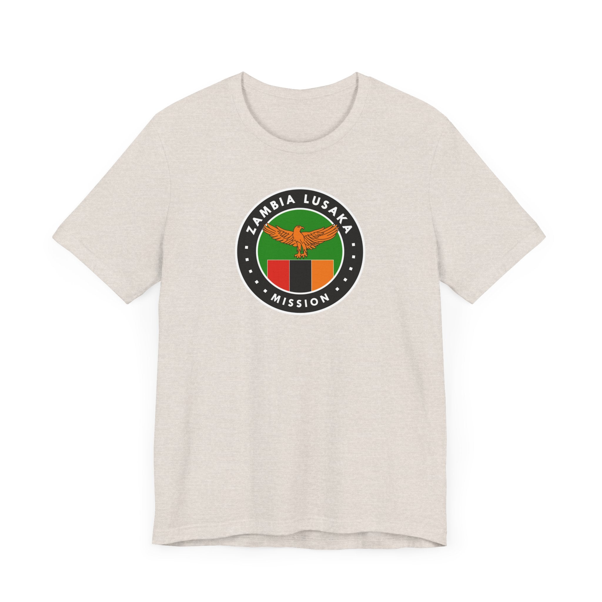 Zambia Lusaka Mission Flag Logo (Black Border) T-shirt - Latter-Day Saint LDS Missionary Gift - Book of Mormon