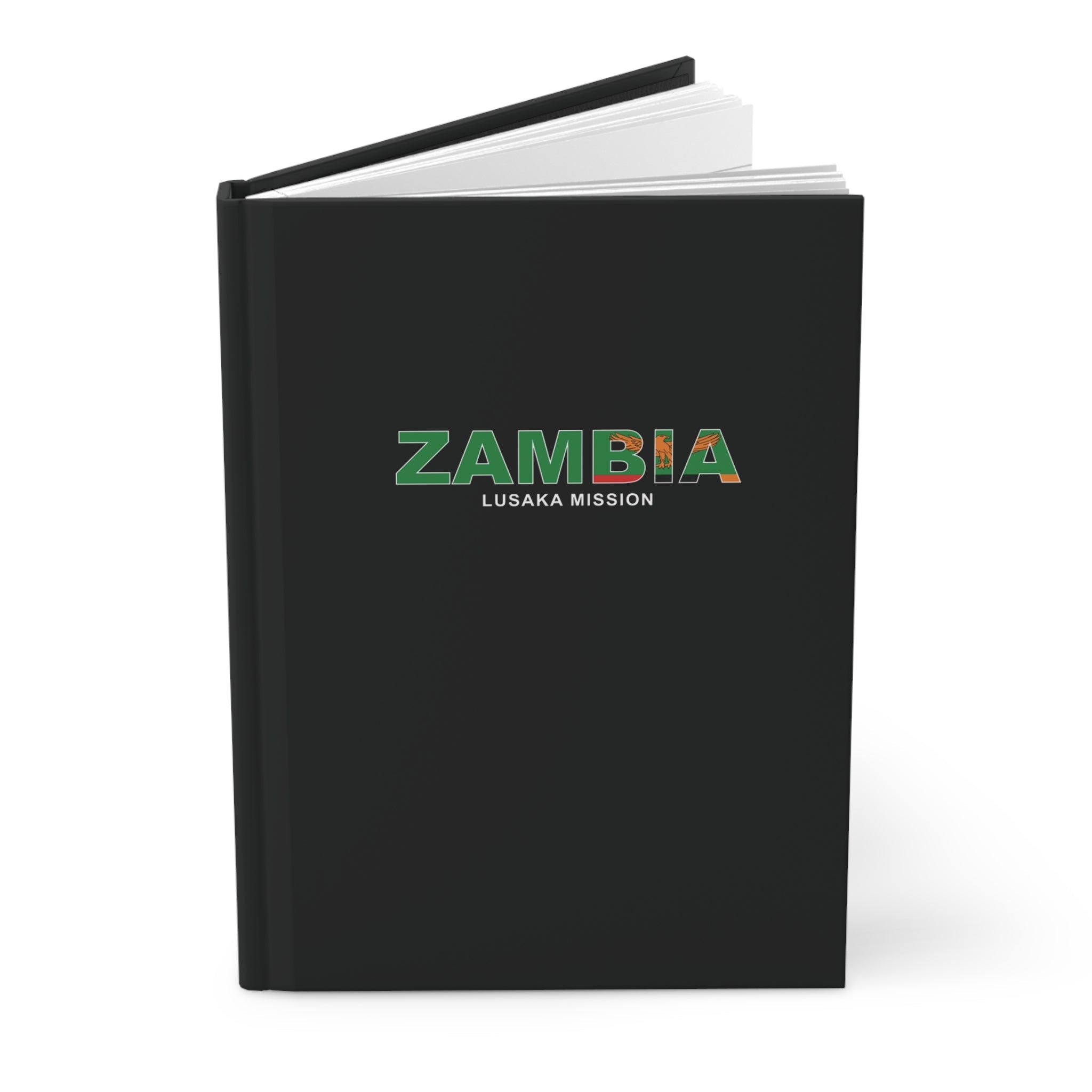 Zambia Lusaka Mission Flag Title Black Hardcover Journal Matte - Latter-Day Saint LDS Missionary Gift - Book of Mormon