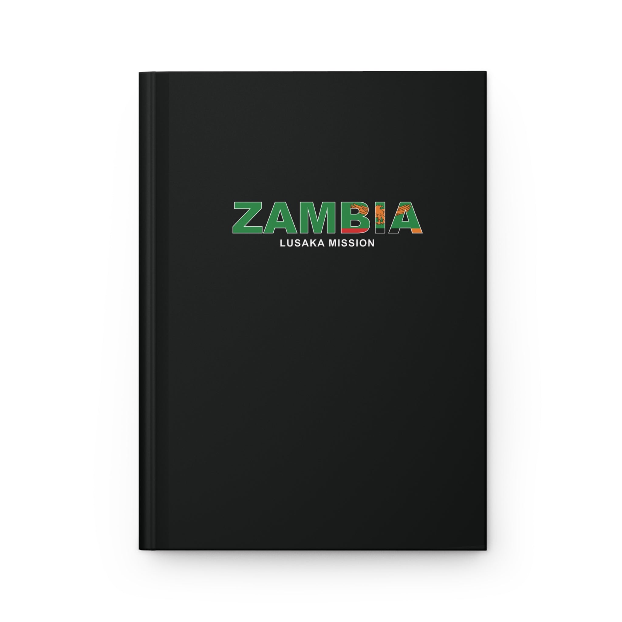 Zambia Lusaka Mission Flag Title Black Hardcover Journal Matte - Latter-Day Saint LDS Missionary Gift - Book of Mormon