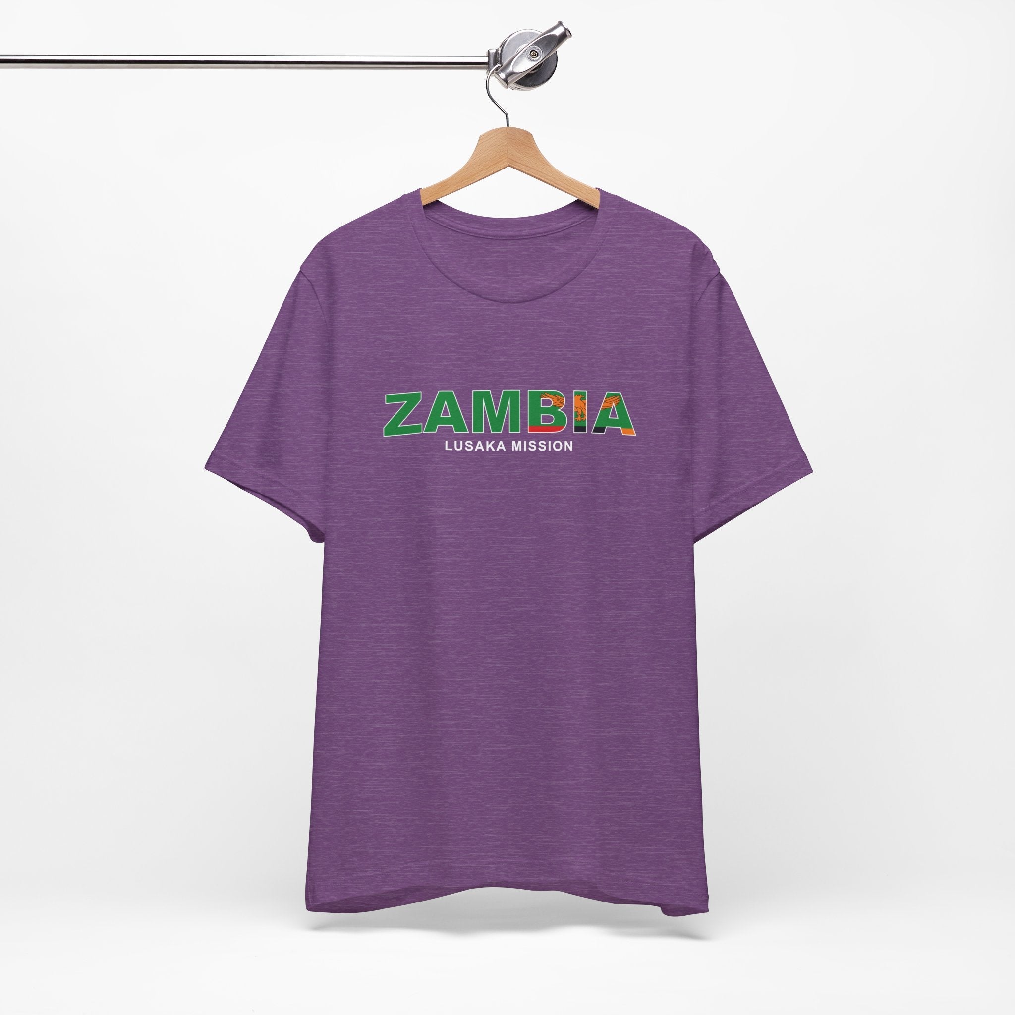 Zambia Lusaka Mission Flag Title T-shirt - Latter-Day Saint LDS Missionary Gift - Book of Mormon