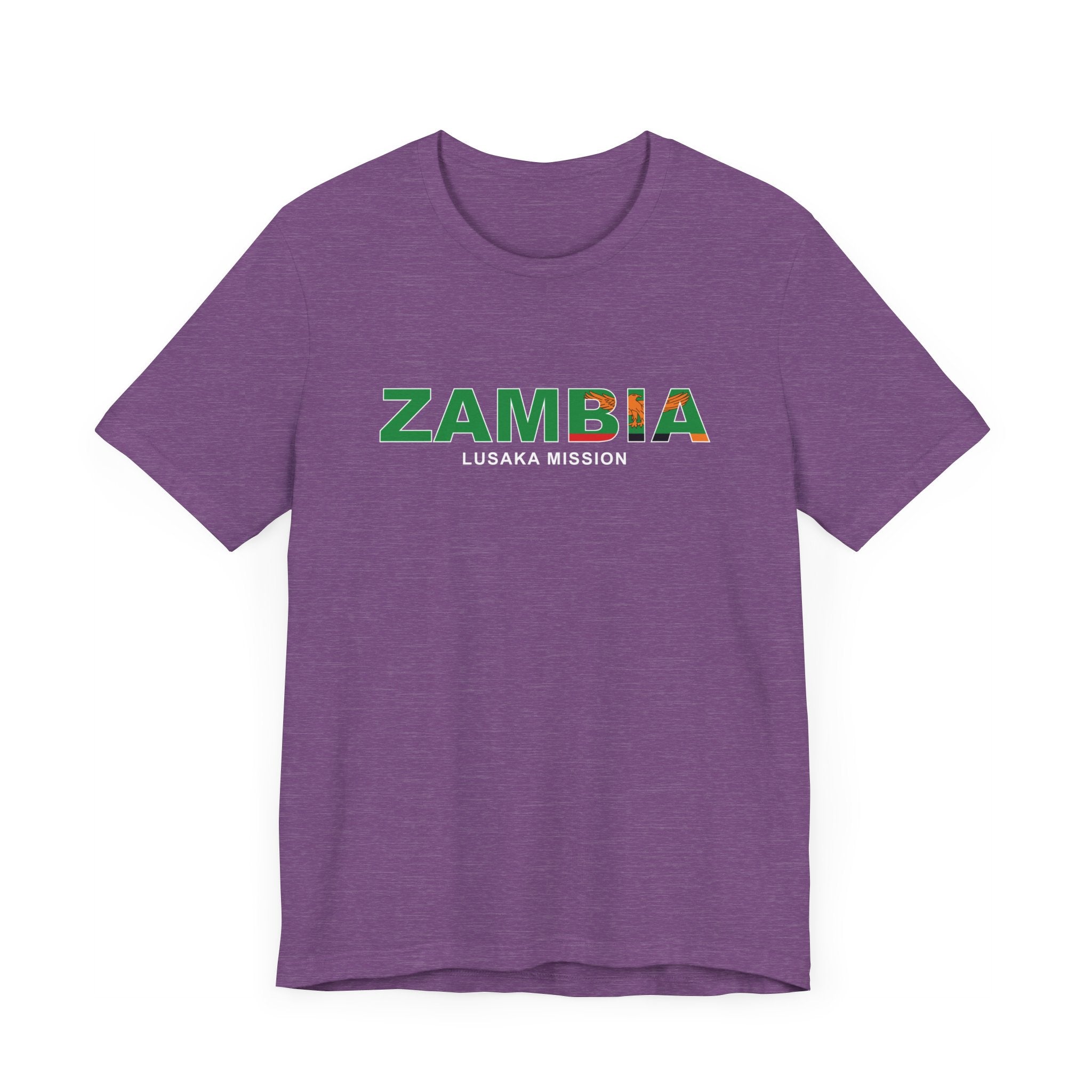 Zambia Lusaka Mission Flag Title T-shirt - Latter-Day Saint LDS Missionary Gift - Book of Mormon