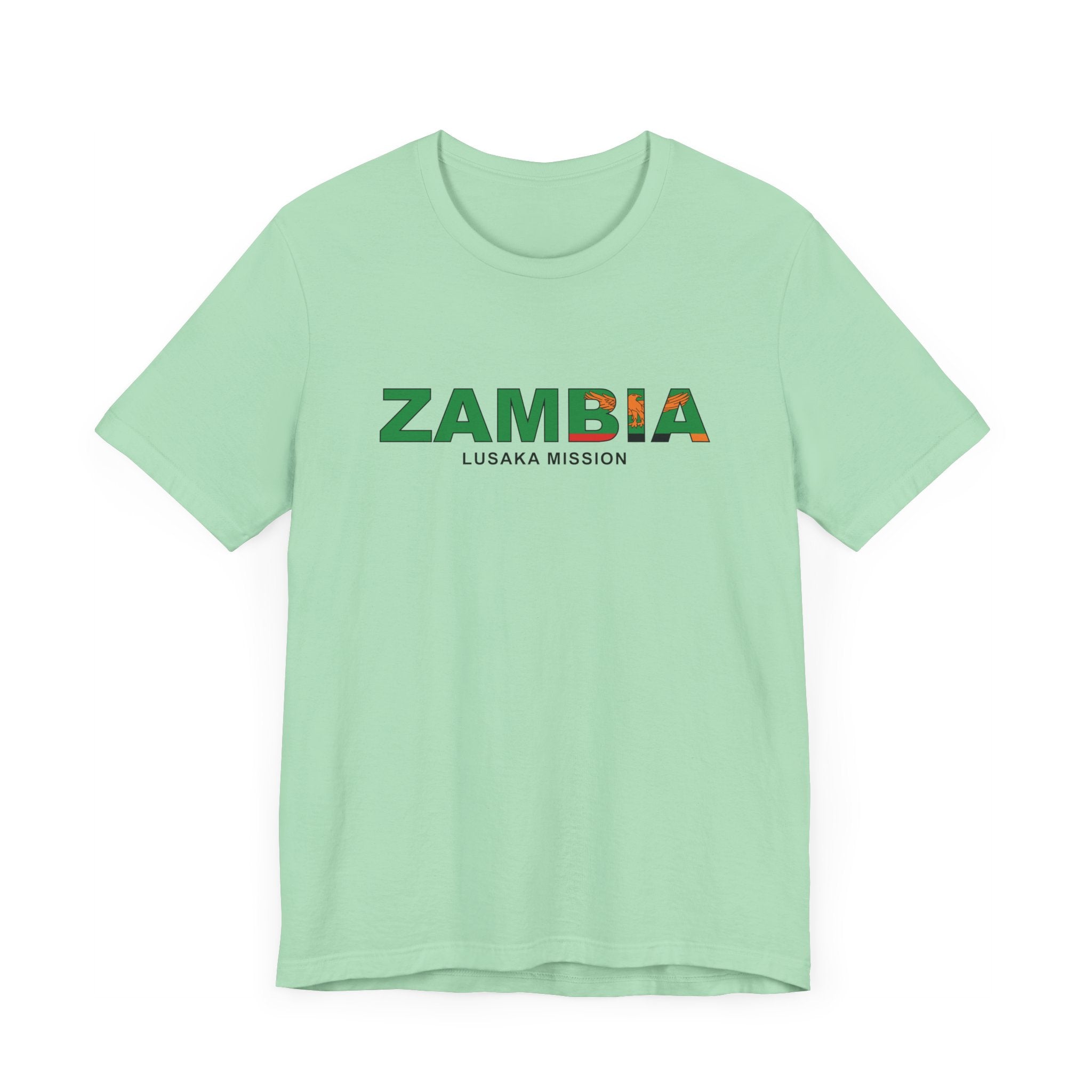 Zambia Lusaka Mission Flag Title T-shirt - Mission Wishlist - LDS Missionary Gift Store