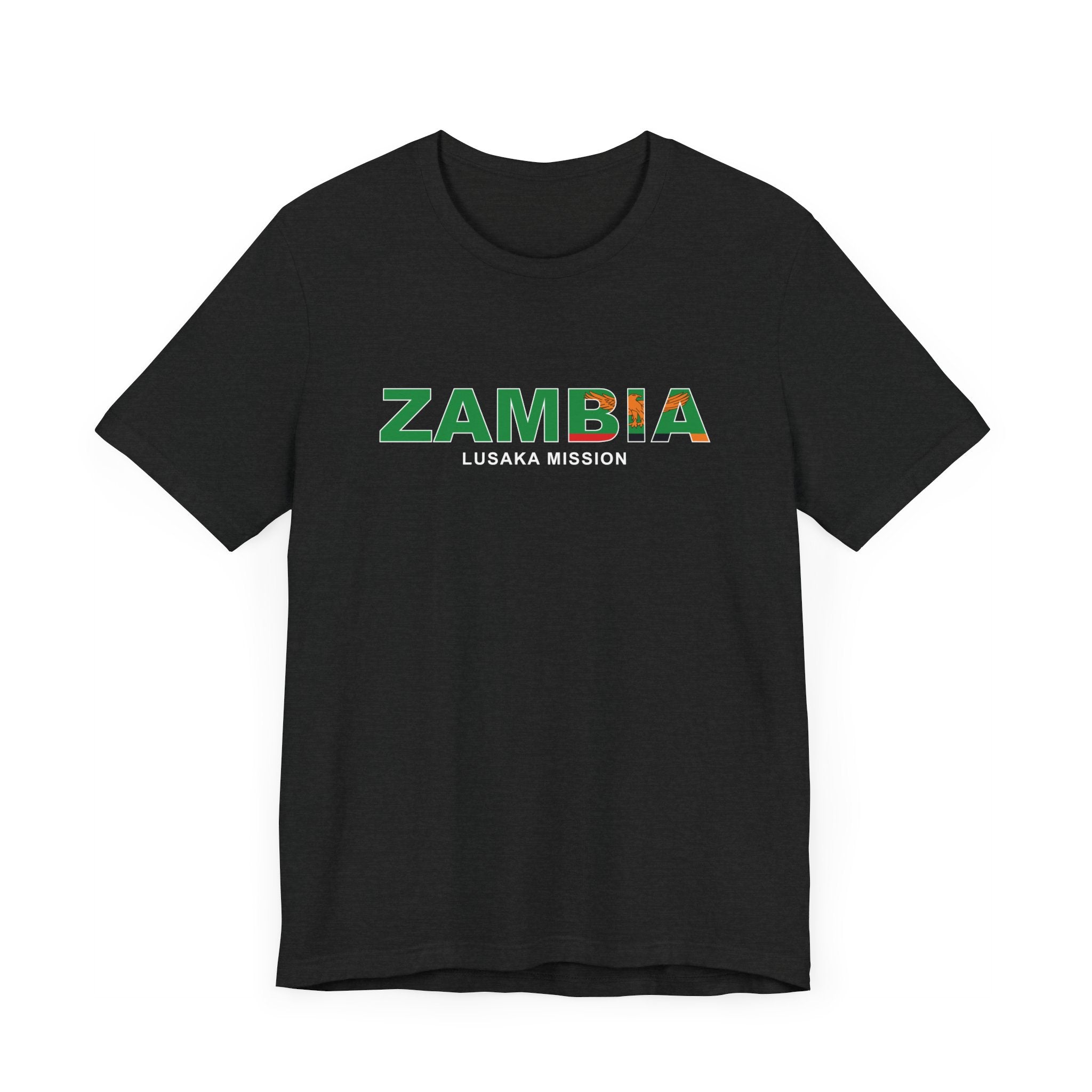 Zambia Lusaka Mission Flag Title T-shirt - Latter-Day Saint LDS Missionary Gift - Book of Mormon