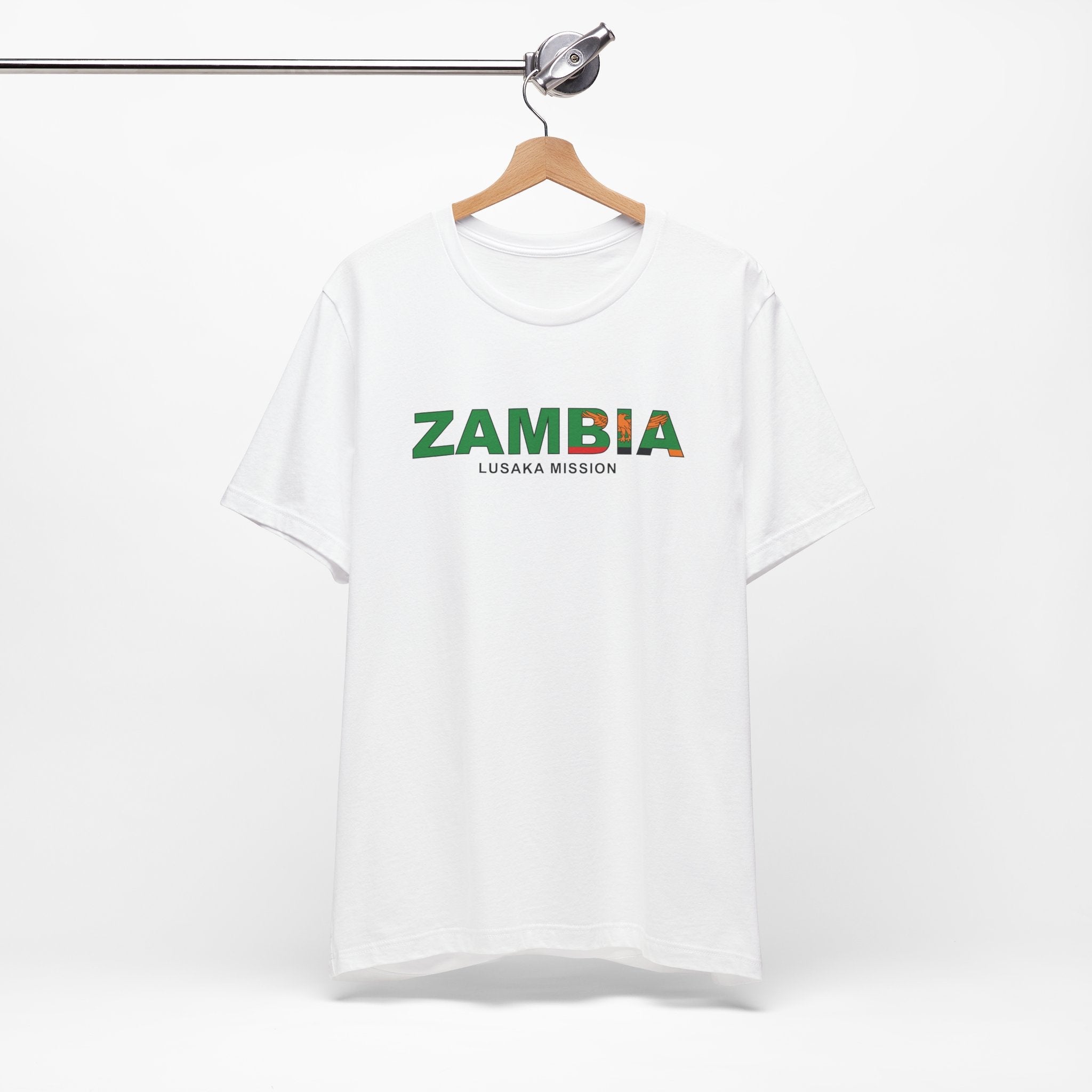 Zambia Lusaka Mission Flag Title T-shirt - Mission Wishlist - LDS Missionary Gift Store