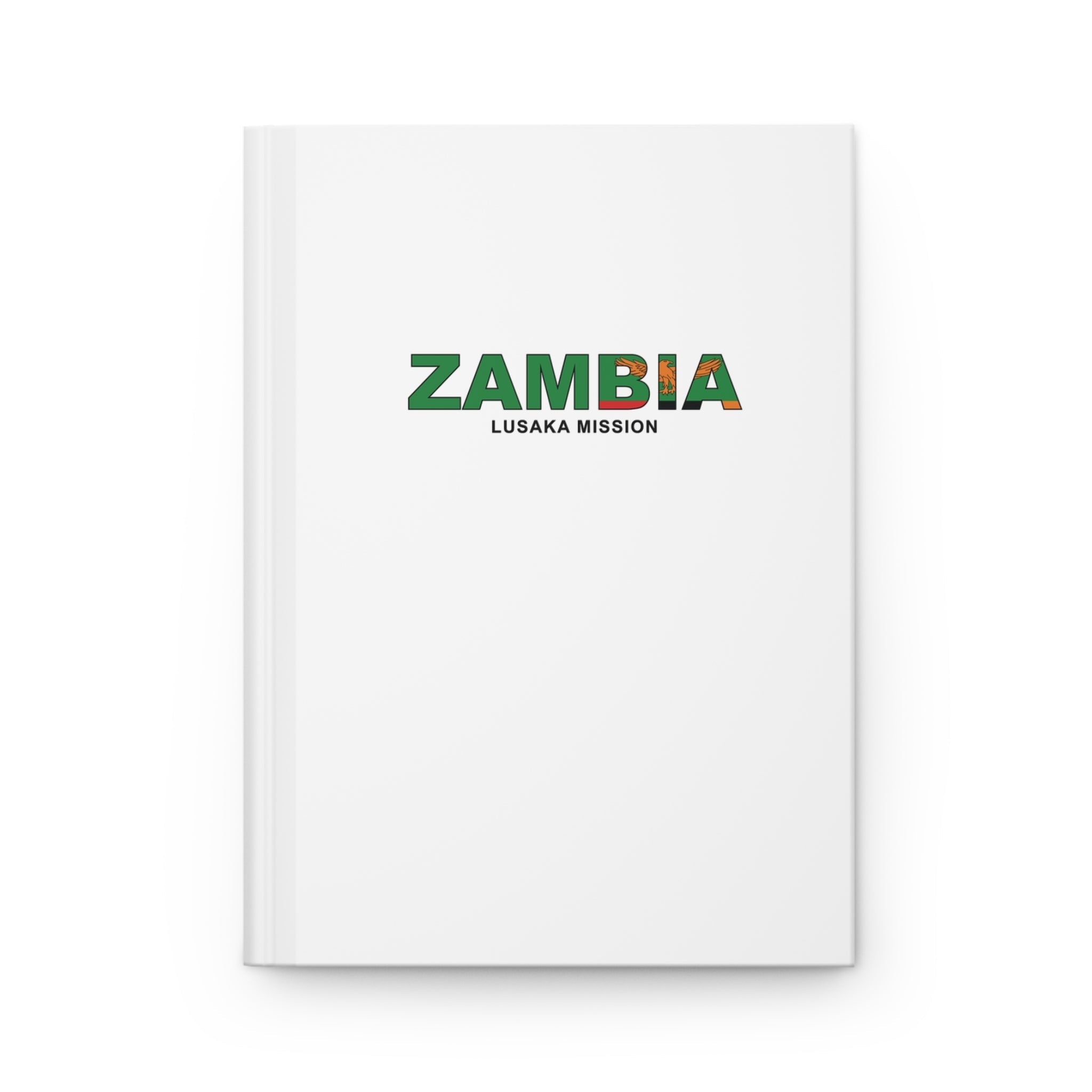 Zambia Lusaka Mission Flag Title White Hardcover Journal Matte - Latter-Day Saint LDS Missionary Gift - Book of Mormon