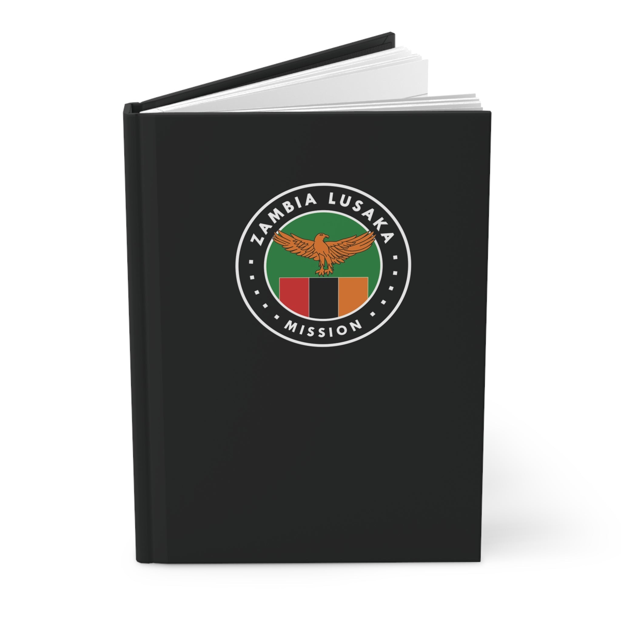 Zambia Lusaka Mission Logo Design Black Hardcover Journal Matte - Latter-Day Saint LDS Missionary Gift - Book of Mormon