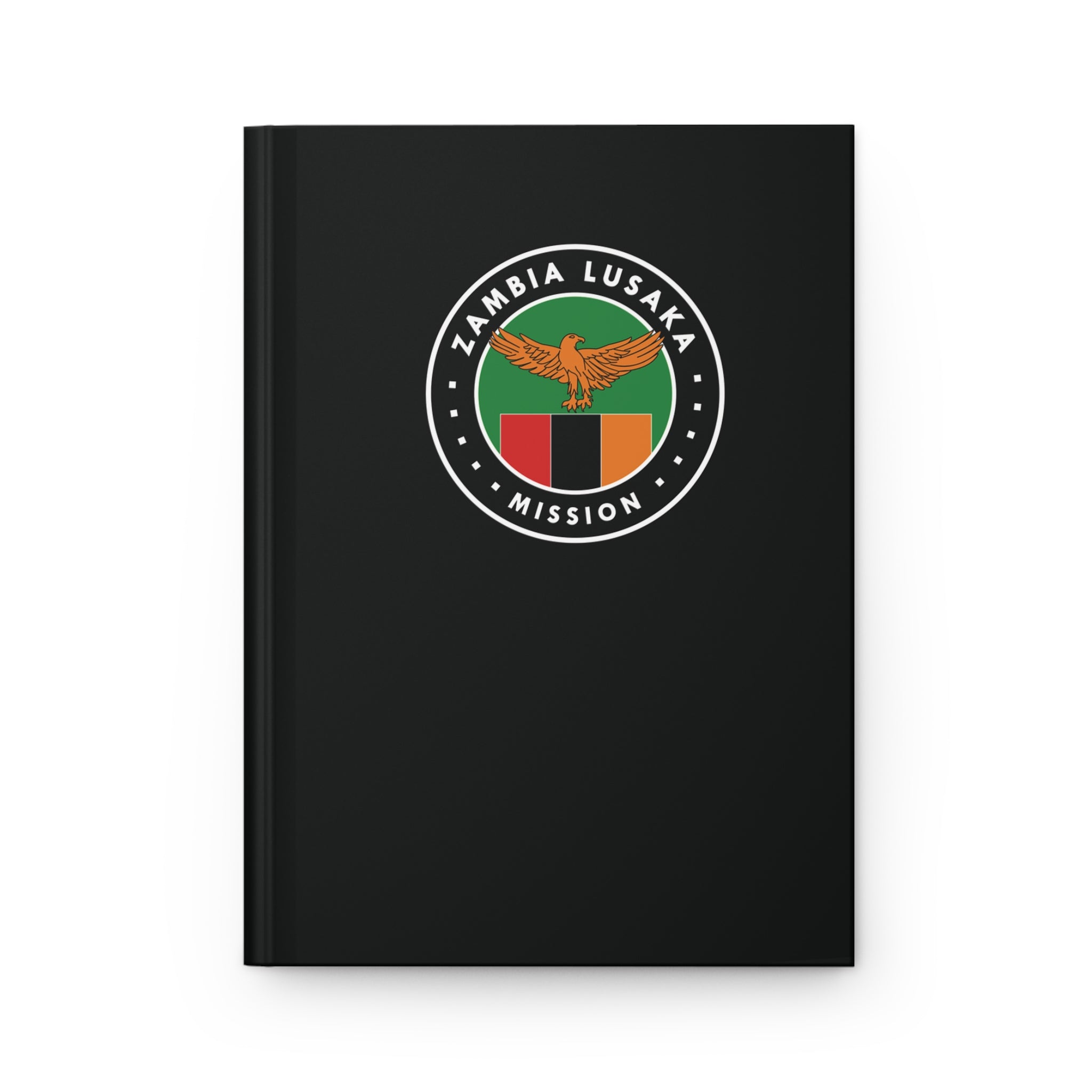 Zambia Lusaka Mission Logo Design Black Hardcover Journal Matte - Latter-Day Saint LDS Missionary Gift - Book of Mormon