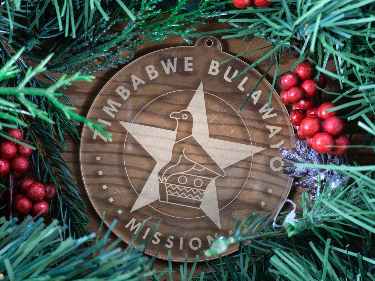 Zimbabwe Bulawayo Mission Christmas Ornament - Latter-Day Saint LDS Missionary Gift - Book of Mormon