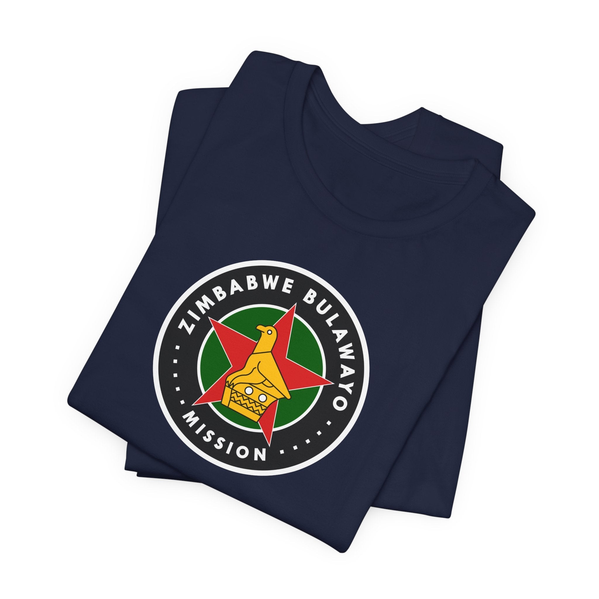 Zimbabwe Bulawayo Mission Flag Logo (Black Border) T-shirt - Mission Wishlist - LDS Missionary Gift Store