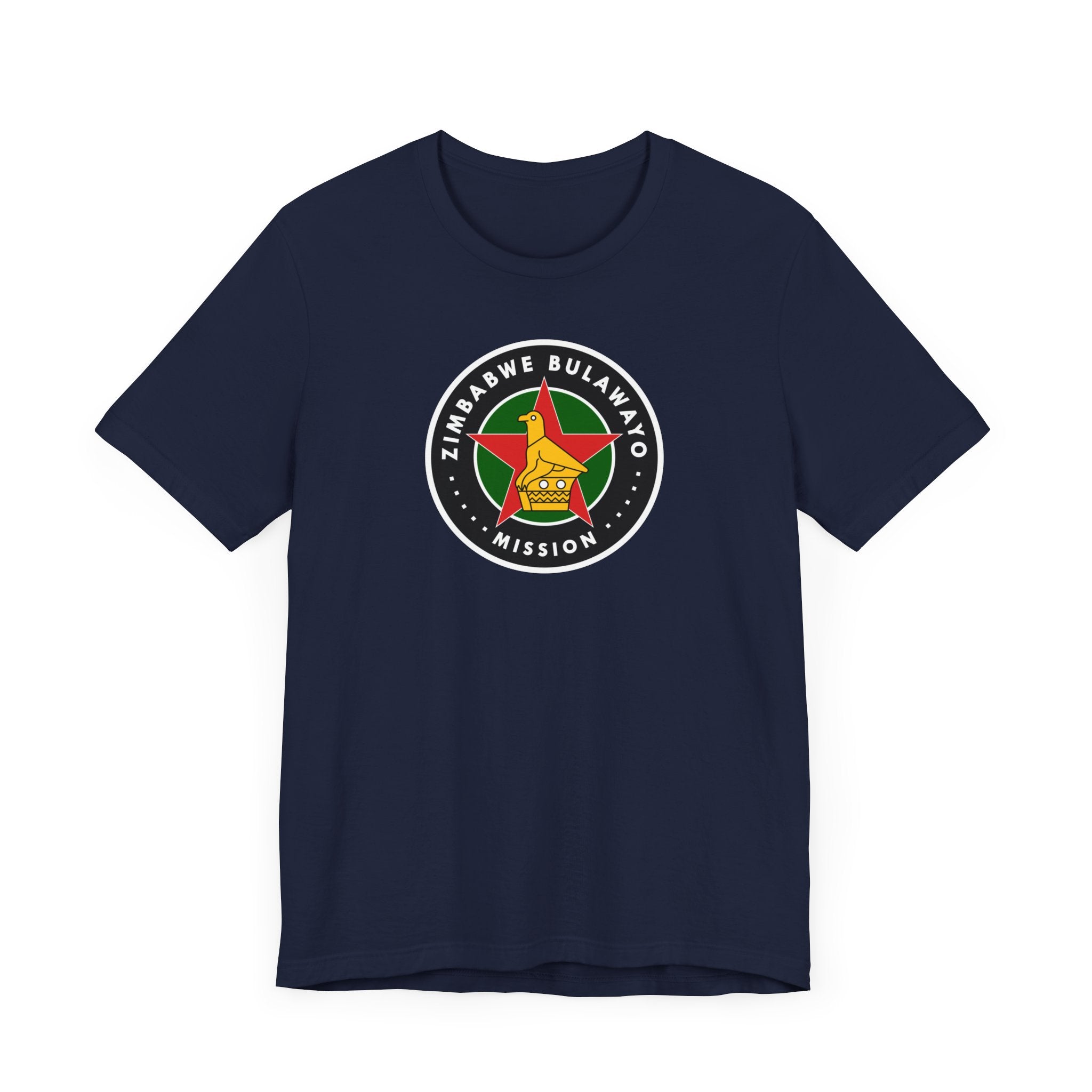 Zimbabwe Bulawayo Mission Flag Logo (Black Border) T-shirt - Mission Wishlist - LDS Missionary Gift Store