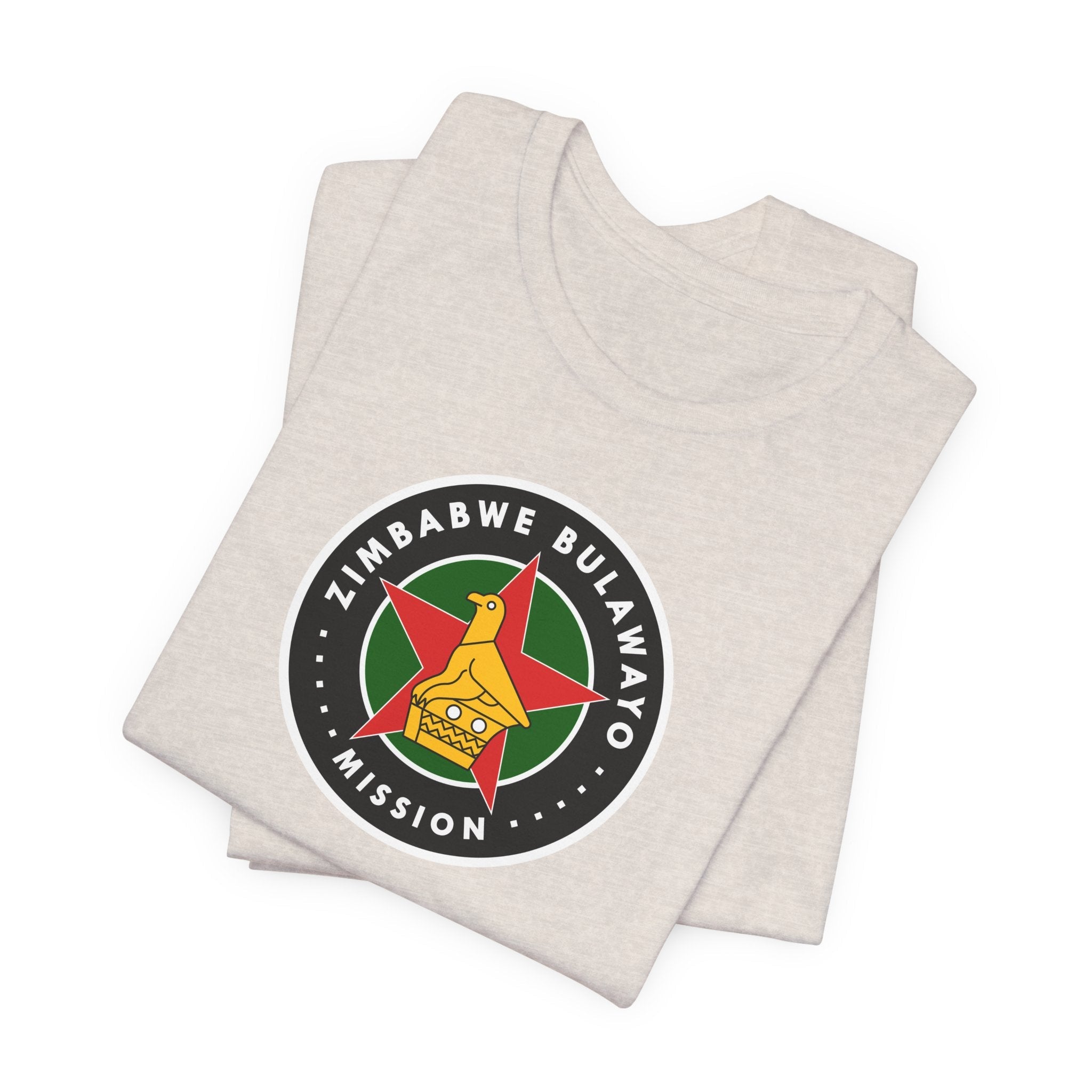 Zimbabwe Bulawayo Mission Flag Logo (Black Border) T-shirt - Mission Wishlist - LDS Missionary Gift Store